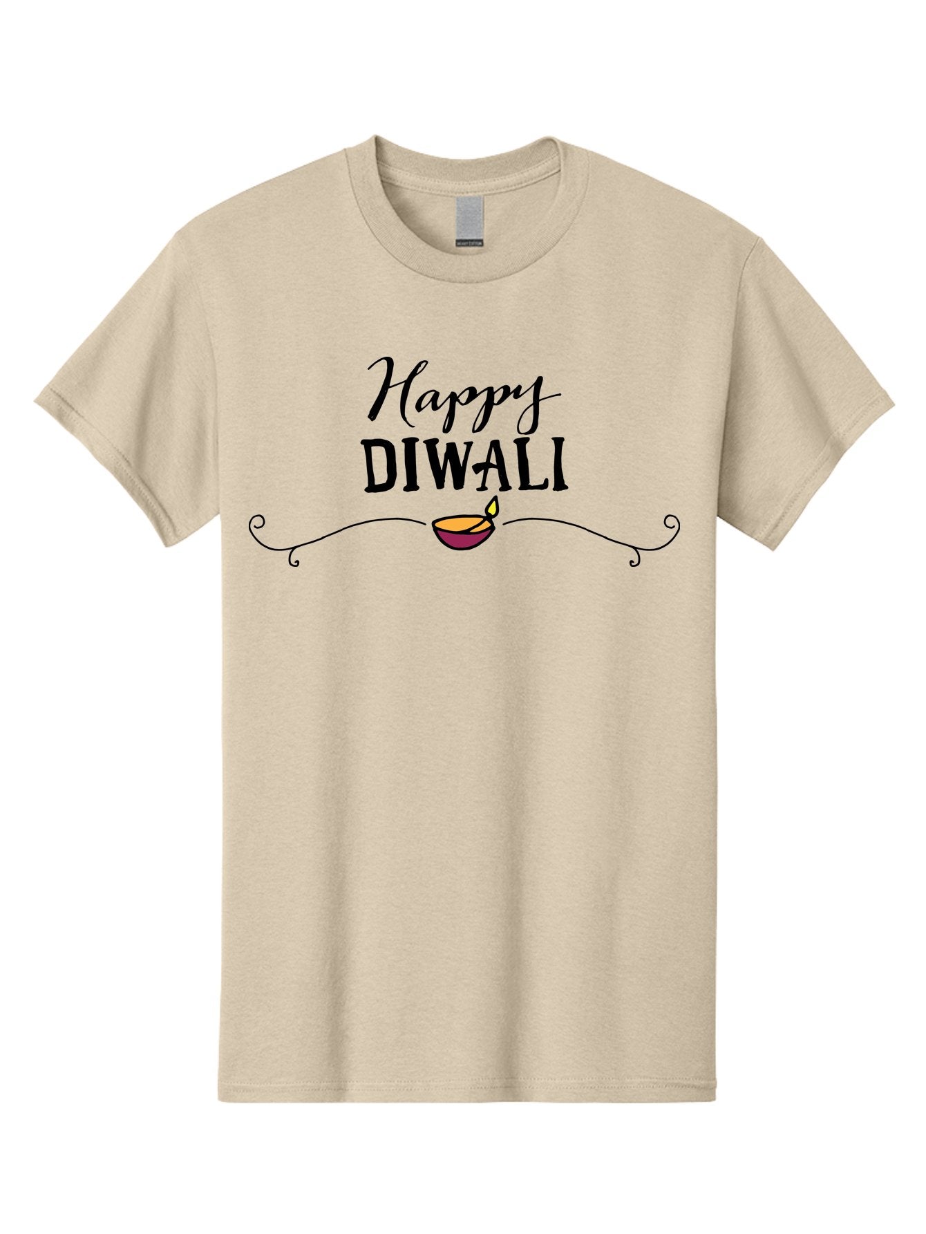 Happy-Diwali Men'S Graphic Tee, 100% Cotton, Comfortable Casual Summer Wear, Machine Washable, Diwali Wishes, Festival Of Lights, Diya Lamp, Happy Diwali, Celebration Greeting, Hindu Holiday, Diwali Wishes Card -  Aaa911 13