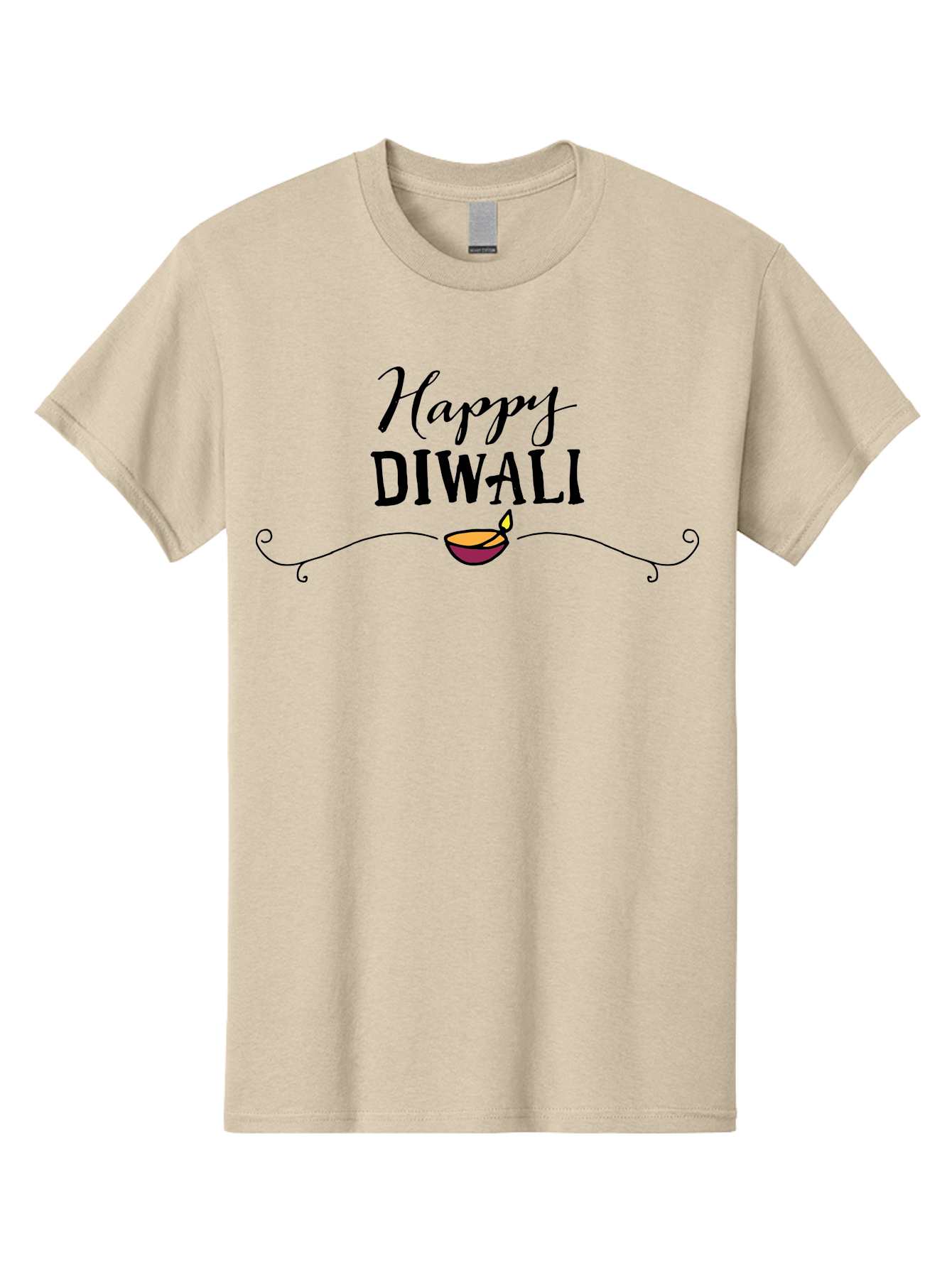 Happy-Diwali Men'S Graphic Tee, 100% Cotton, Comfortable Casual Summer Wear, Machine Washable, Diwali Wishes, Festival Of Lights, Diya Lamp, Happy Diwali, Celebration Greeting, Hindu Holiday, Diwali Wishes Card -  Aaa911 27