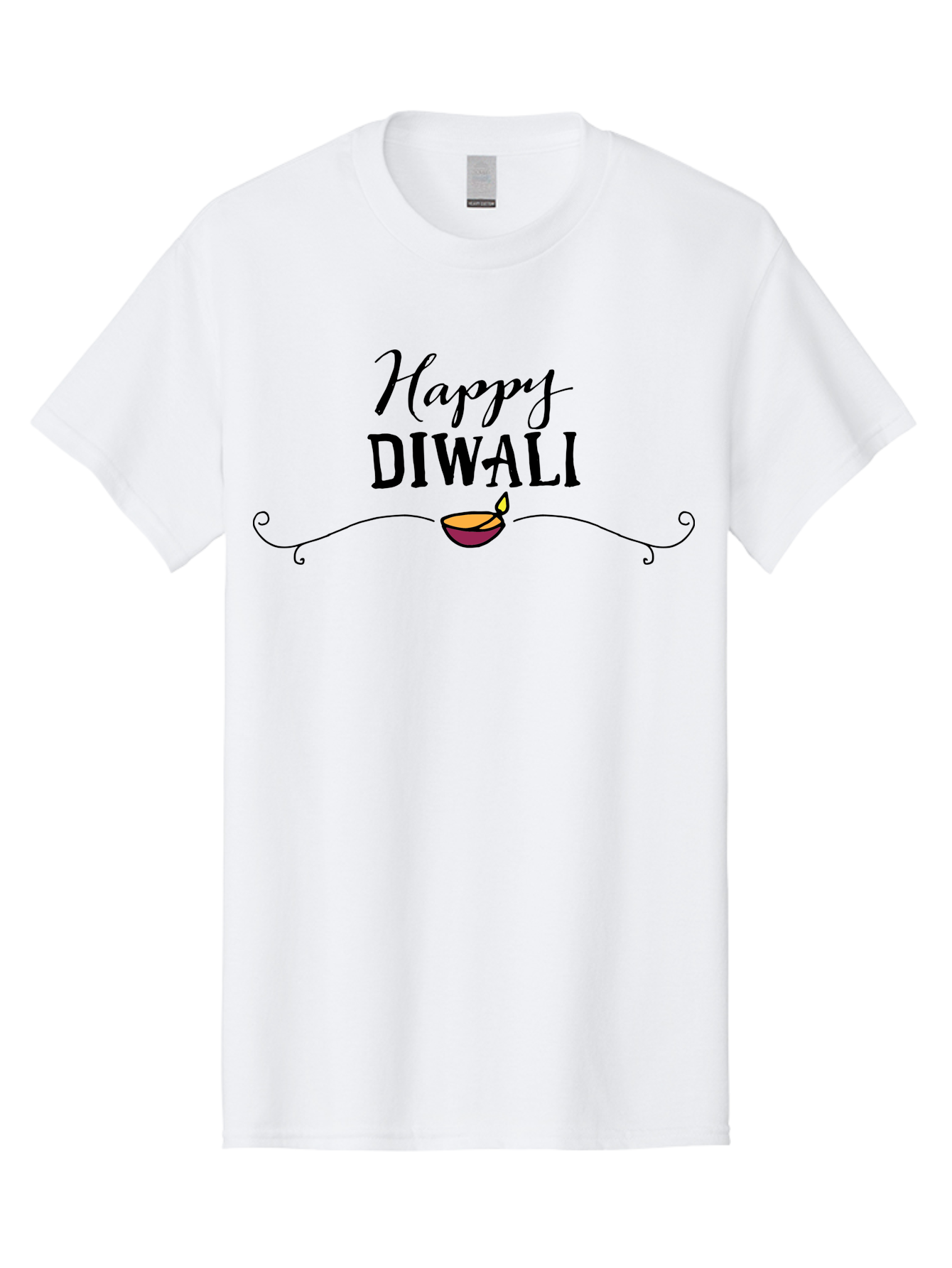 Happy-Diwali Men'S Graphic Tee, 100% Cotton, Comfortable Casual Summer Wear, Machine Washable, Diwali Wishes, Festival Of Lights, Diya Lamp, Happy Diwali, Celebration Greeting, Hindu Holiday, Diwali Wishes Card -  Aaa911 29