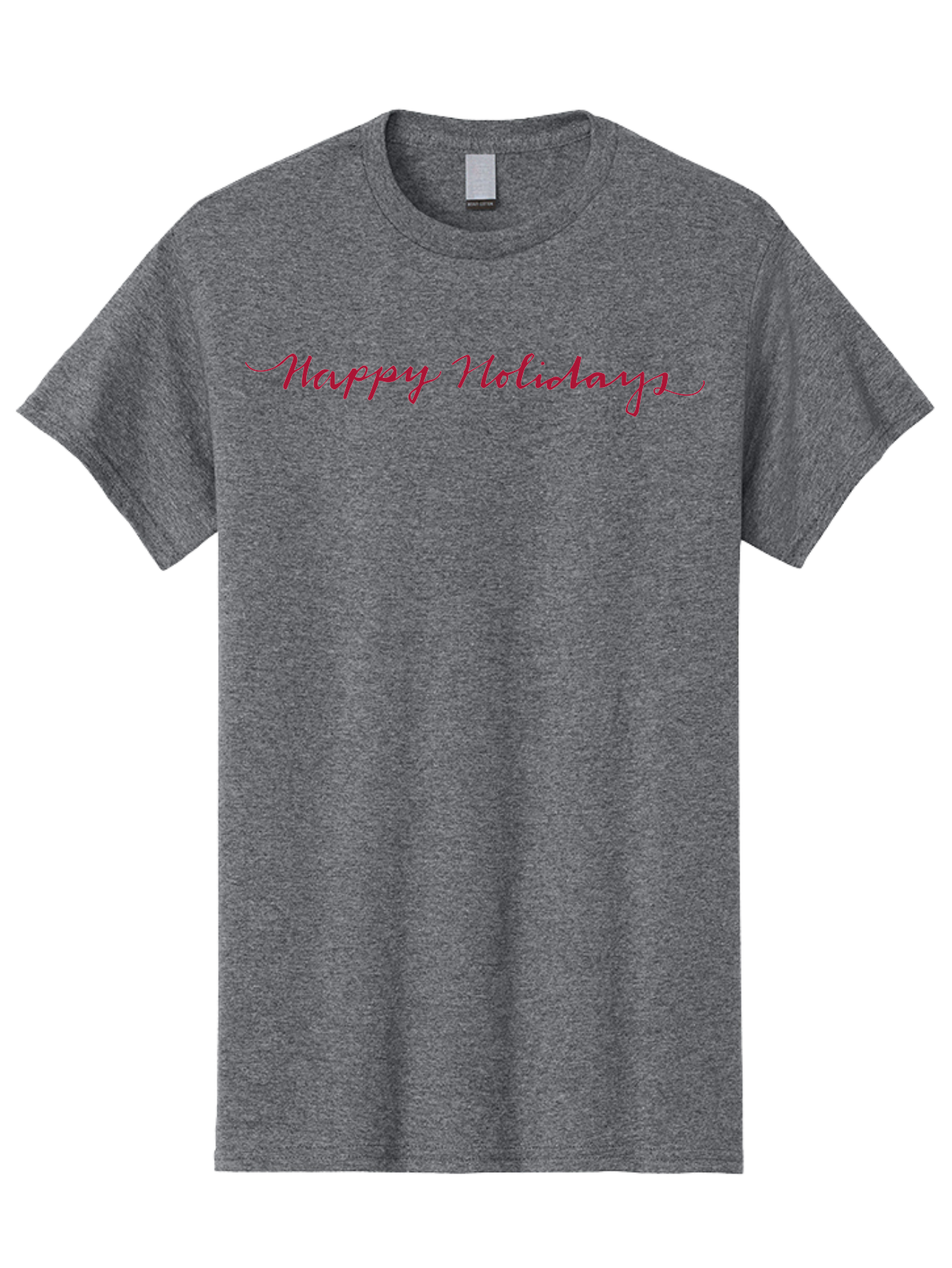 Happy-Holidays-3 Men'S Graphic Tee, 100% Cotton, Comfortable Casual Summer Wear, Machine Washable, Happy Holidays, Holiday Wishes, Festive Greetings, Red Script, Cursive Font, Holiday Season -  Aaa915 9