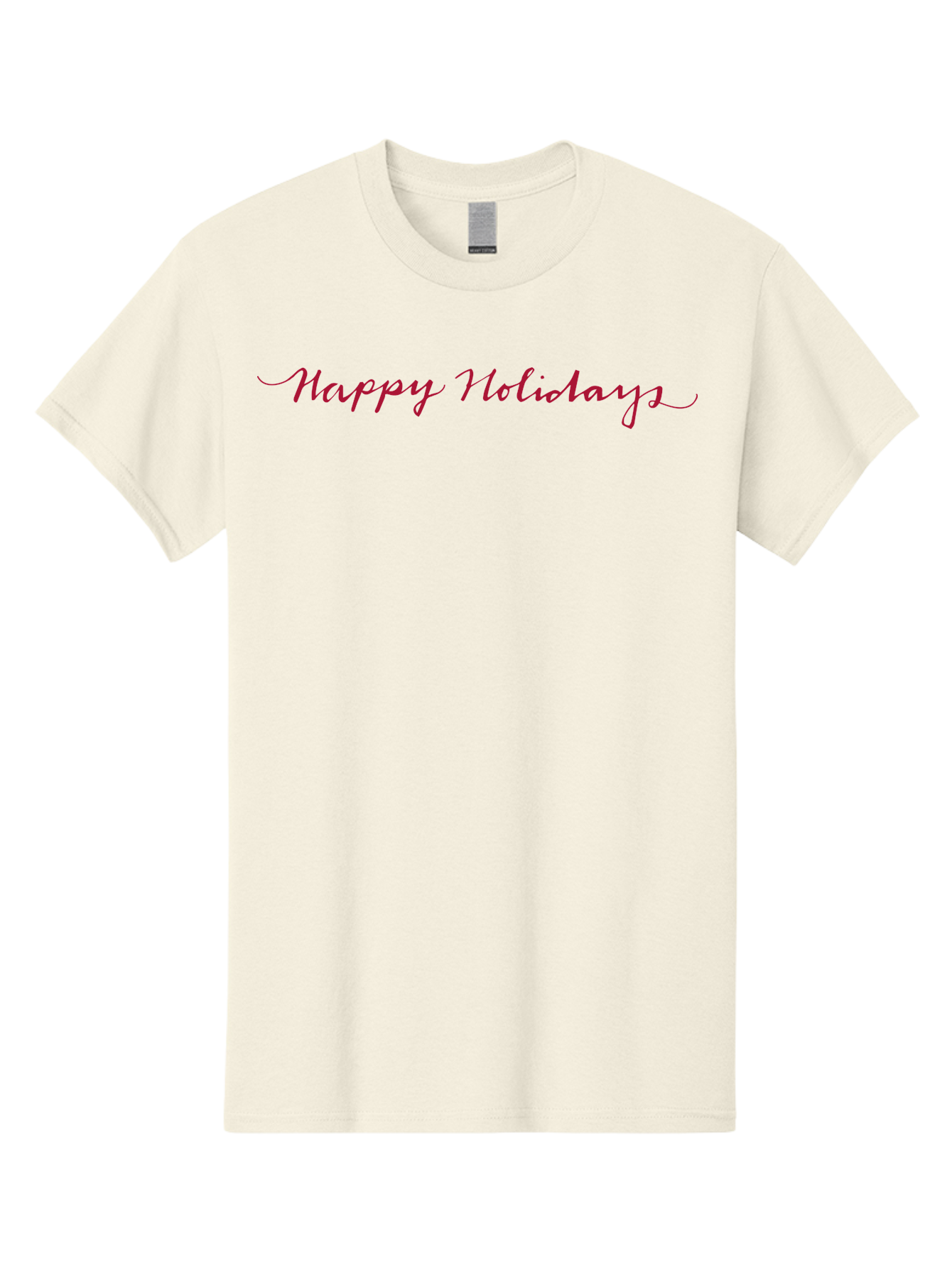 Happy-Holidays-3 Men'S Graphic Tee, 100% Cotton, Comfortable Casual Summer Wear, Machine Washable, Happy Holidays, Holiday Wishes, Festive Greetings, Red Script, Cursive Font, Holiday Season -  Aaa915 17