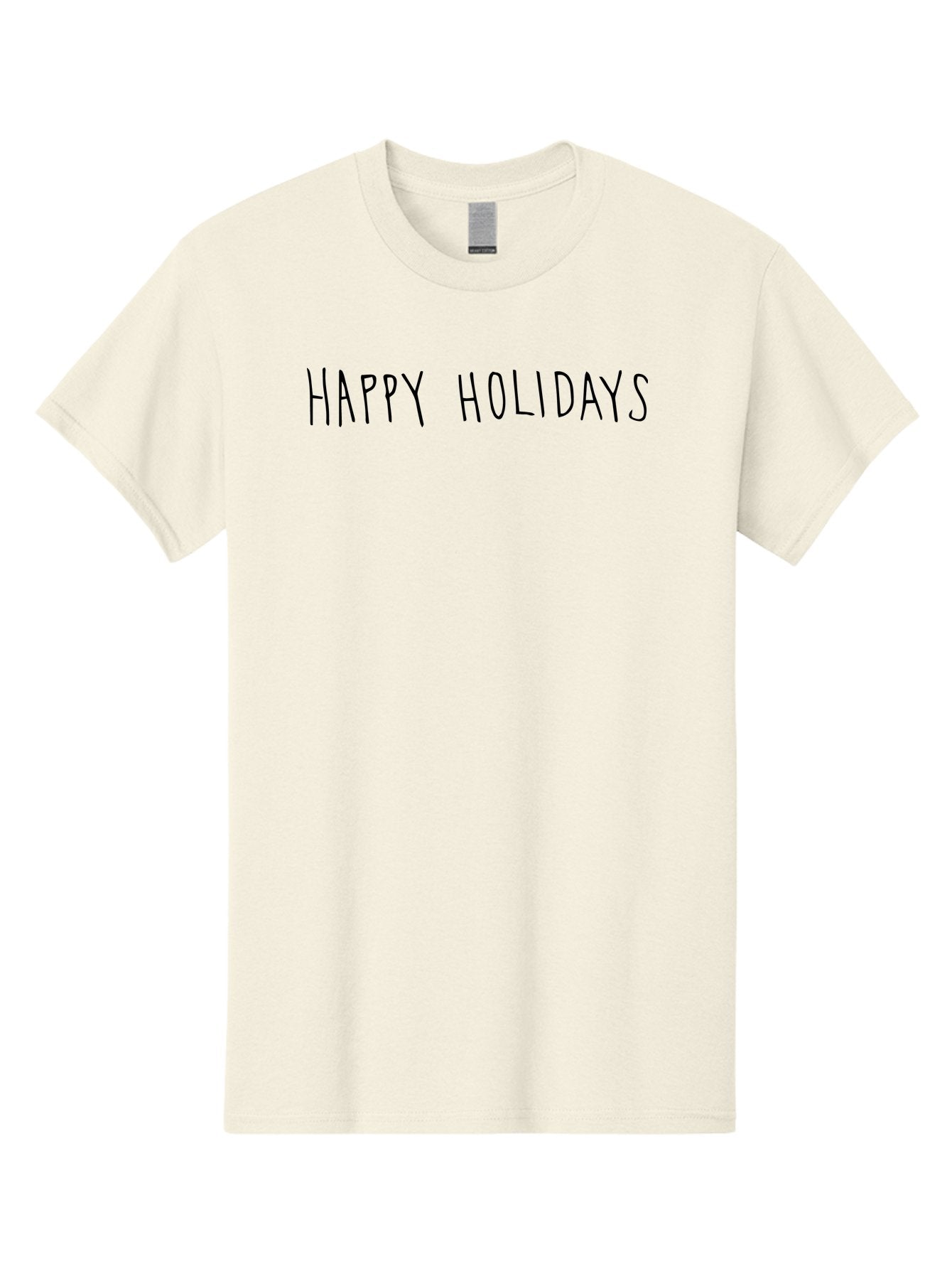Happy-Holidays-4 Men'S Graphic Tee, 100% Cotton, Comfortable Casual Summer Wear, Machine Washable, Happy Holidays, Holiday Season, Festive Greeting, Winter Wishes, Cheerful Message, Seasonal Celebration -  Aaa916 4
