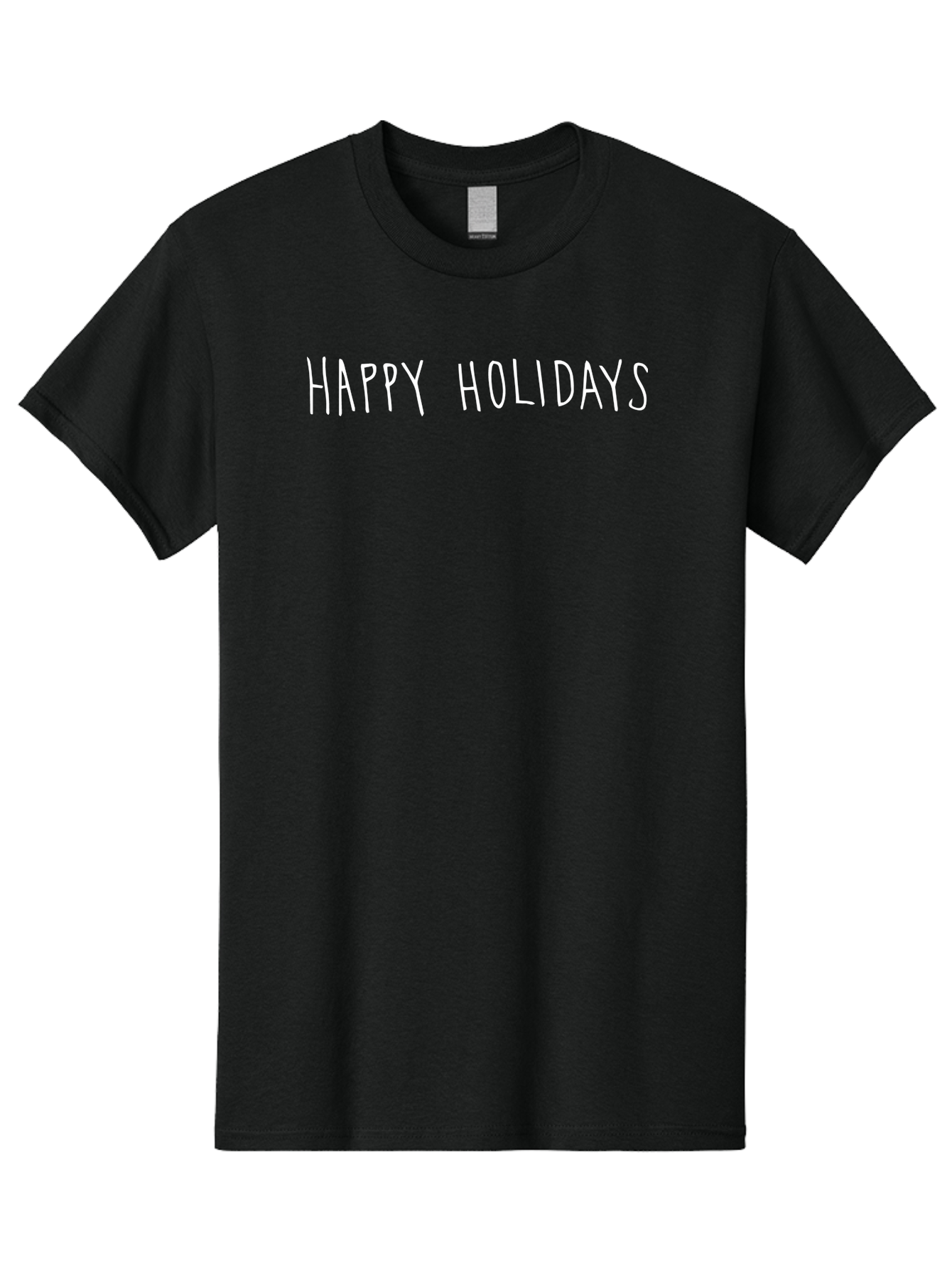 Happy-Holidays-8 Men'S Graphic Tee, 100% Cotton, Comfortable Casual Summer Wear, Machine Washable, Happy Holidays, Festive Greeting, Holiday Wishes, Season'S Greetings, Celebration Message, Joyful Holiday -  Aaa920