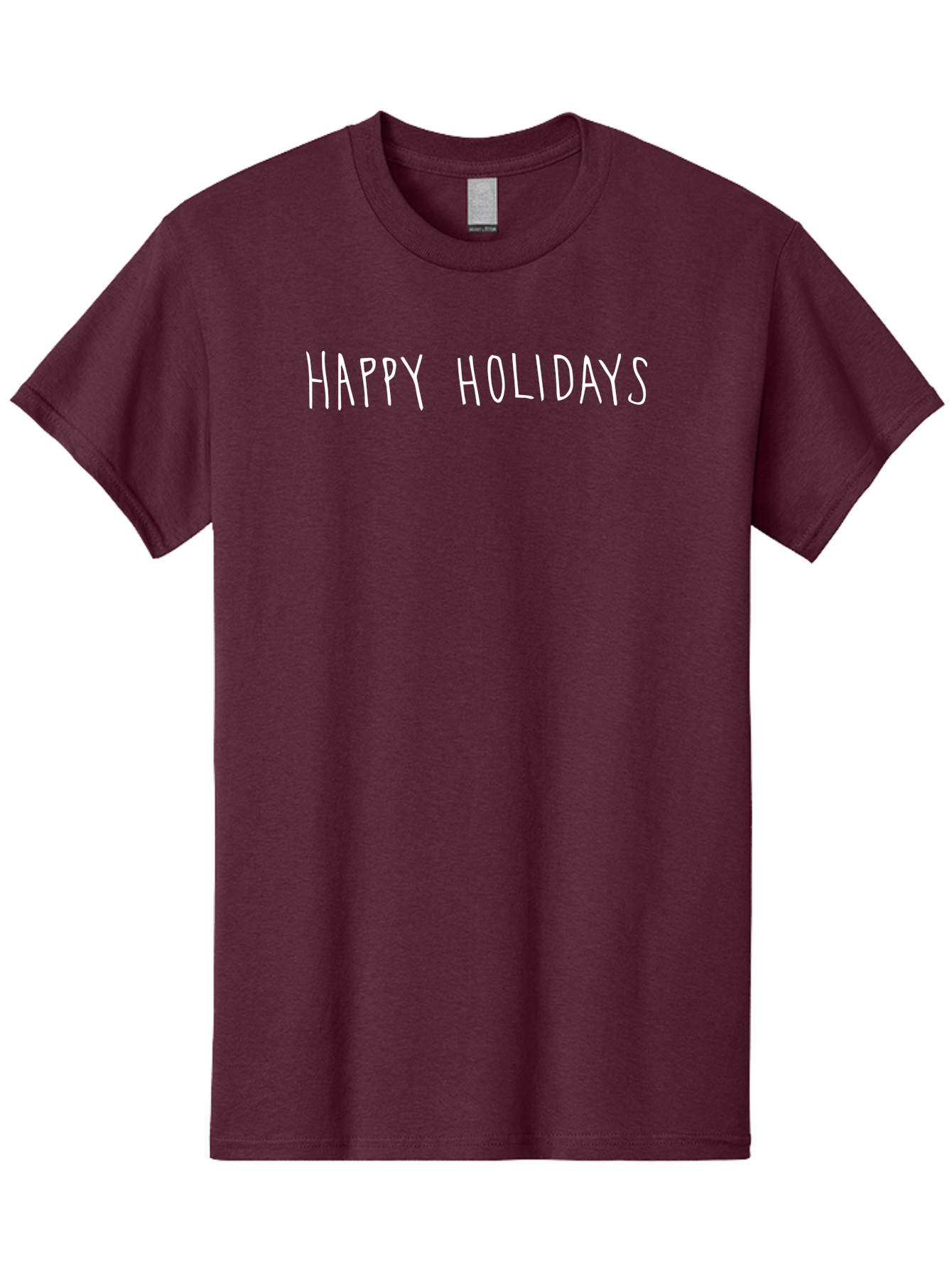 Happy-Holidays-8 Men'S Graphic Tee, 100% Cotton, Comfortable Casual Summer Wear, Machine Washable, Happy Holidays, Festive Greeting, Holiday Wishes, Season'S Greetings, Celebration Message, Joyful Holiday -  Aaa920 13