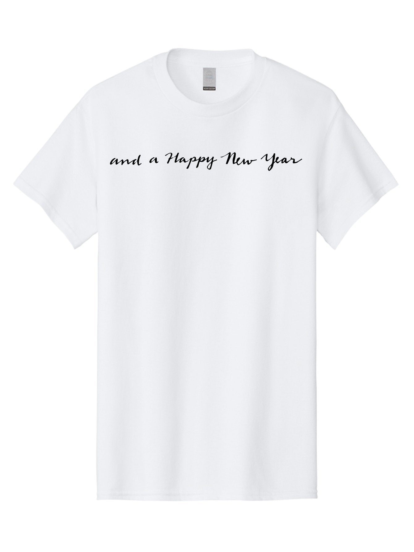 Happy-New-Year-1 Men'S Graphic Tee, 100% Cotton, Comfortable Casual Summer Wear, Machine Washable, Happy New Year Wishes, New Year Greeting, Holiday Message, Celebratory Text, Cursive Script, Festive Wishes, New Beginnings -  Aaa923 8