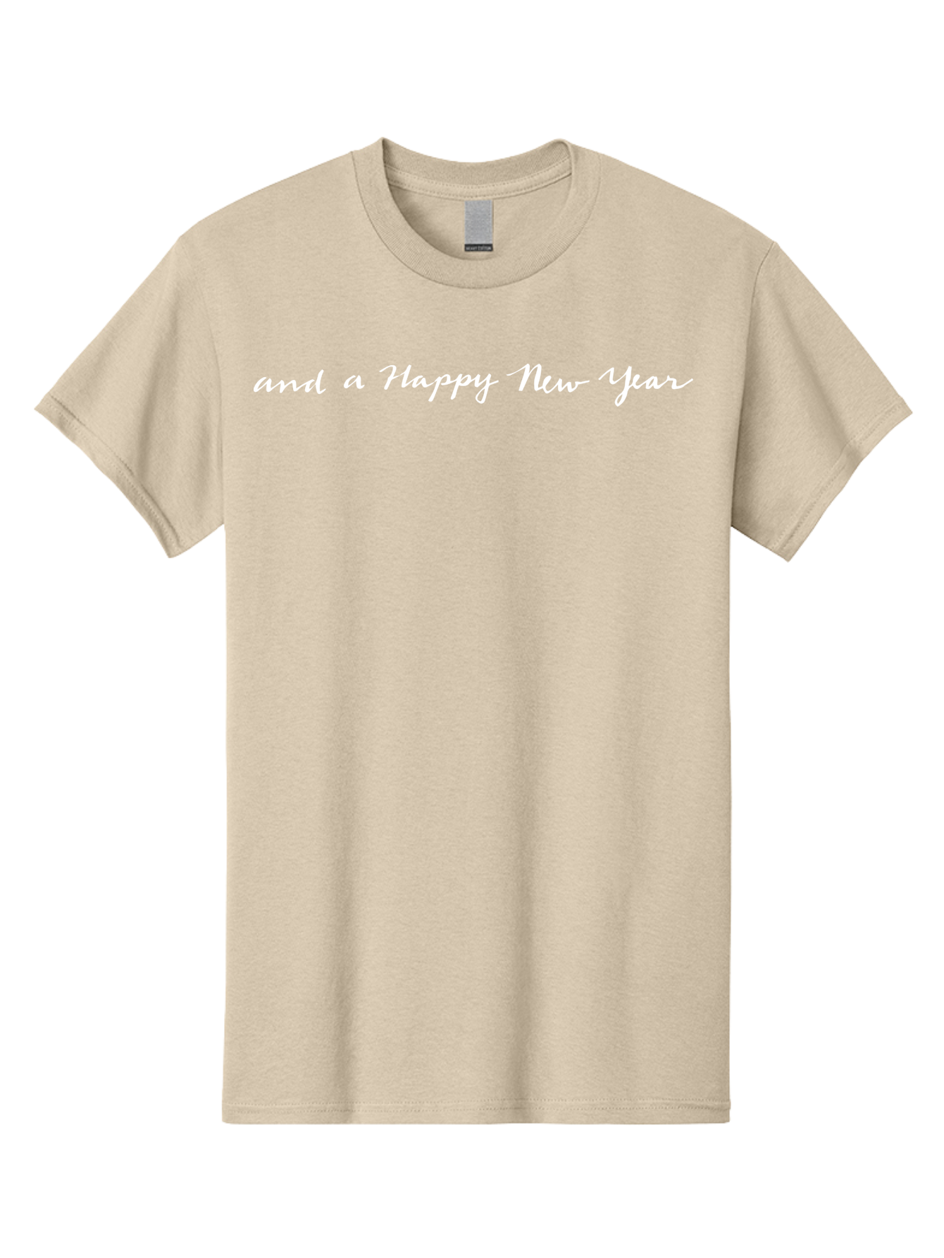 Happy-New-Year Men'S Graphic Tee, 100% Cotton, Comfortable Casual Summer Wear, Machine Washable, Happy New Year, New Year'S Wishes, Festive Greetings, Celebratory Message, Holiday Season, Cursive Text -  Aaa924 27