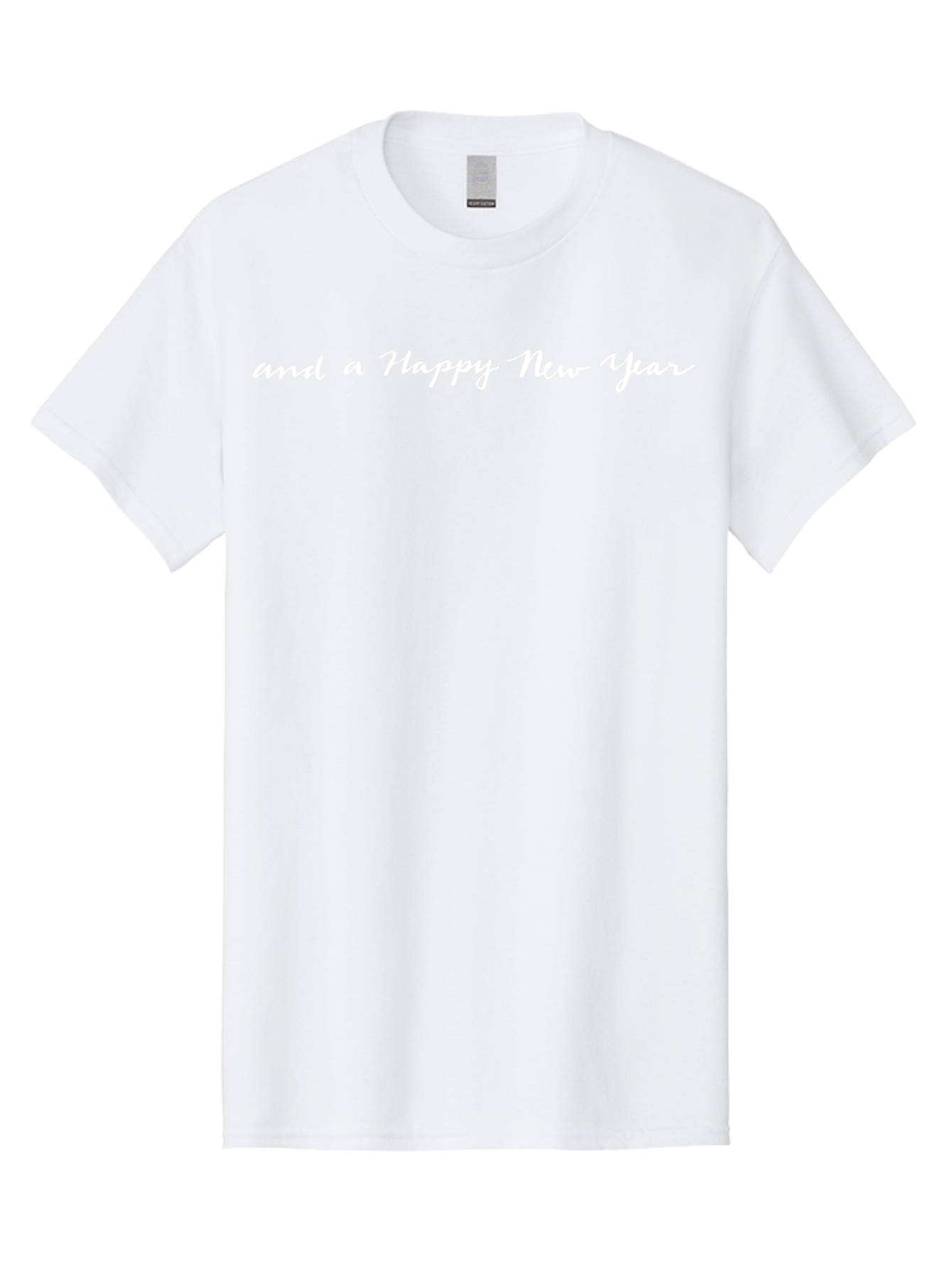 Happy-New-Year Men'S Graphic Tee, 100% Cotton, Comfortable Casual Summer Wear, Machine Washable, Happy New Year, New Year'S Wishes, Festive Greetings, Celebratory Message, Holiday Season, Cursive Text -  Aaa924 29