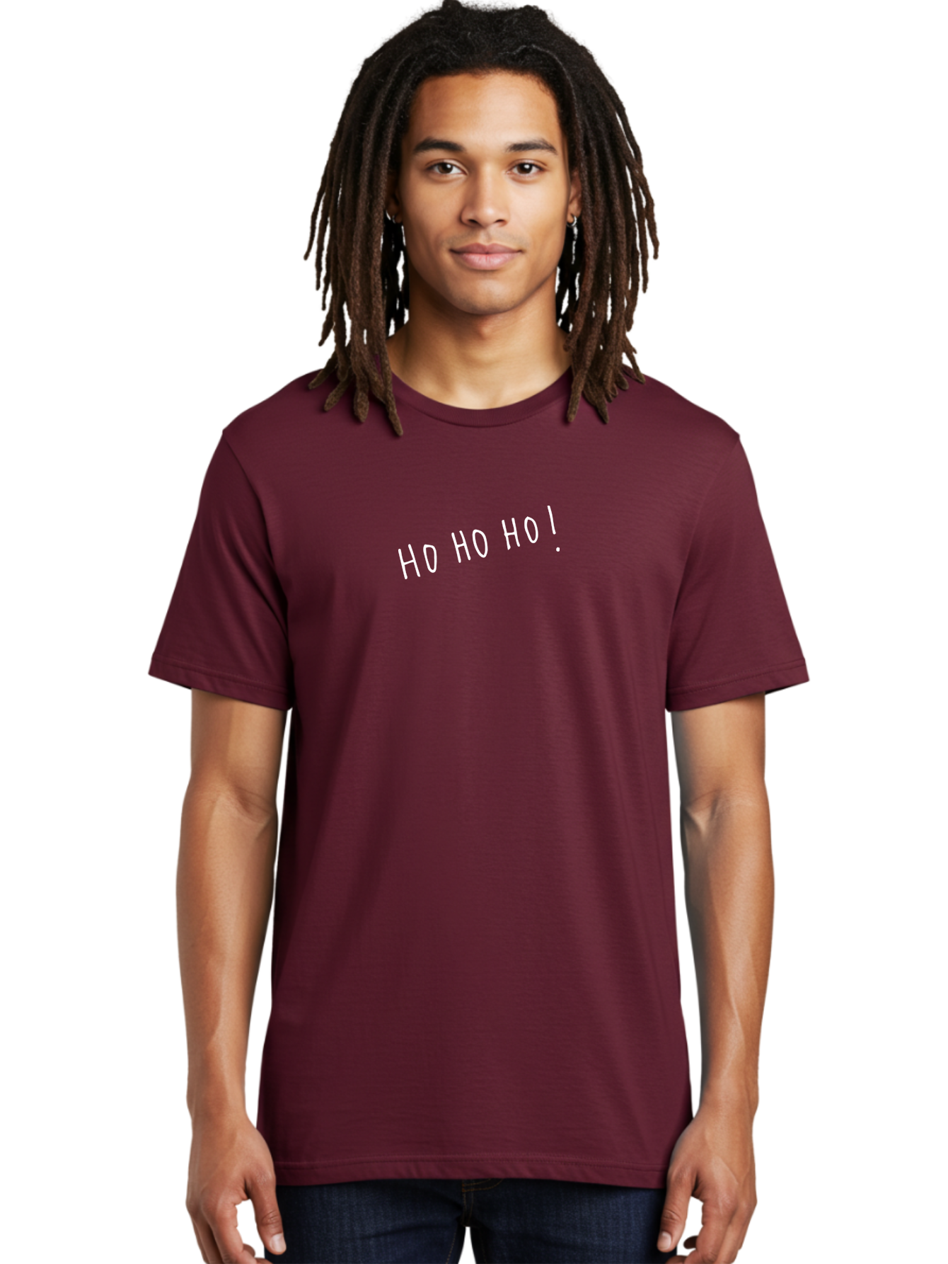 Ho-Ho-Ho Men'S Graphic Tee, 100% Cotton, Comfortable Casual Summer Wear, Machine Washable, Holiday Cheer, Festive Greeting, Jolly Phrase, Christmas Humor, Fun Phrase, Playful Text, Joyful Message -  Aaa927 14