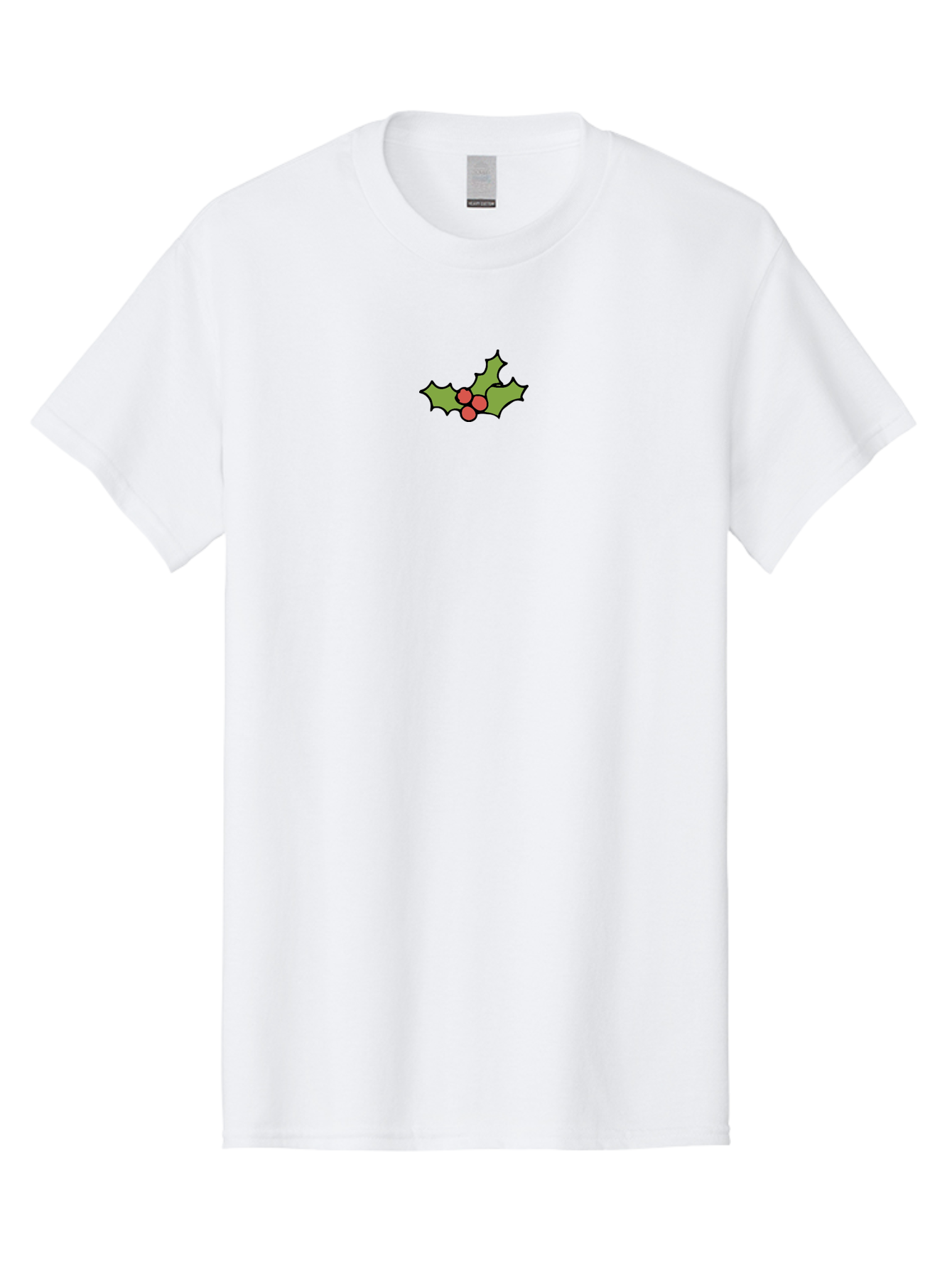 Holly-1 Men'S Graphic Tee, 100% Cotton, Comfortable Casual Summer Wear, Machine Washable, Holly Leaves, Red Berries, Festive Decor, Christmas Symbol, Traditional Motif, Winter Decoration, Holiday Theme -  Aaa928