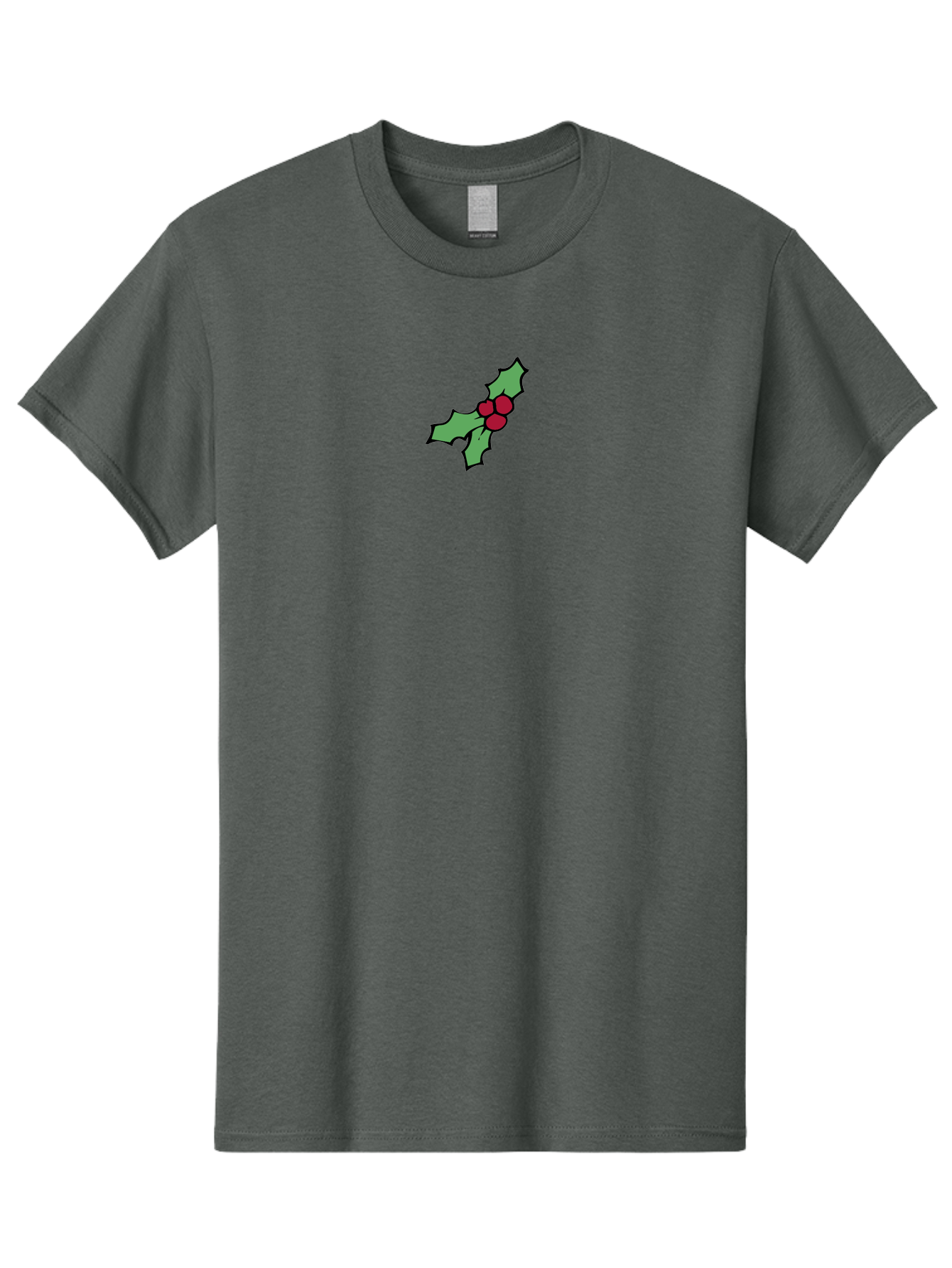 Holly-3 Men'S Graphic Tee, 100% Cotton, Comfortable Casual Summer Wear, Machine Washable, Holiday Decoration, Festive Sprig, Red Berries, Holly Leaves, Christmas Symbol, Festive Decor, Winter Wonderland, Seasonal Charm -  Aaa930
