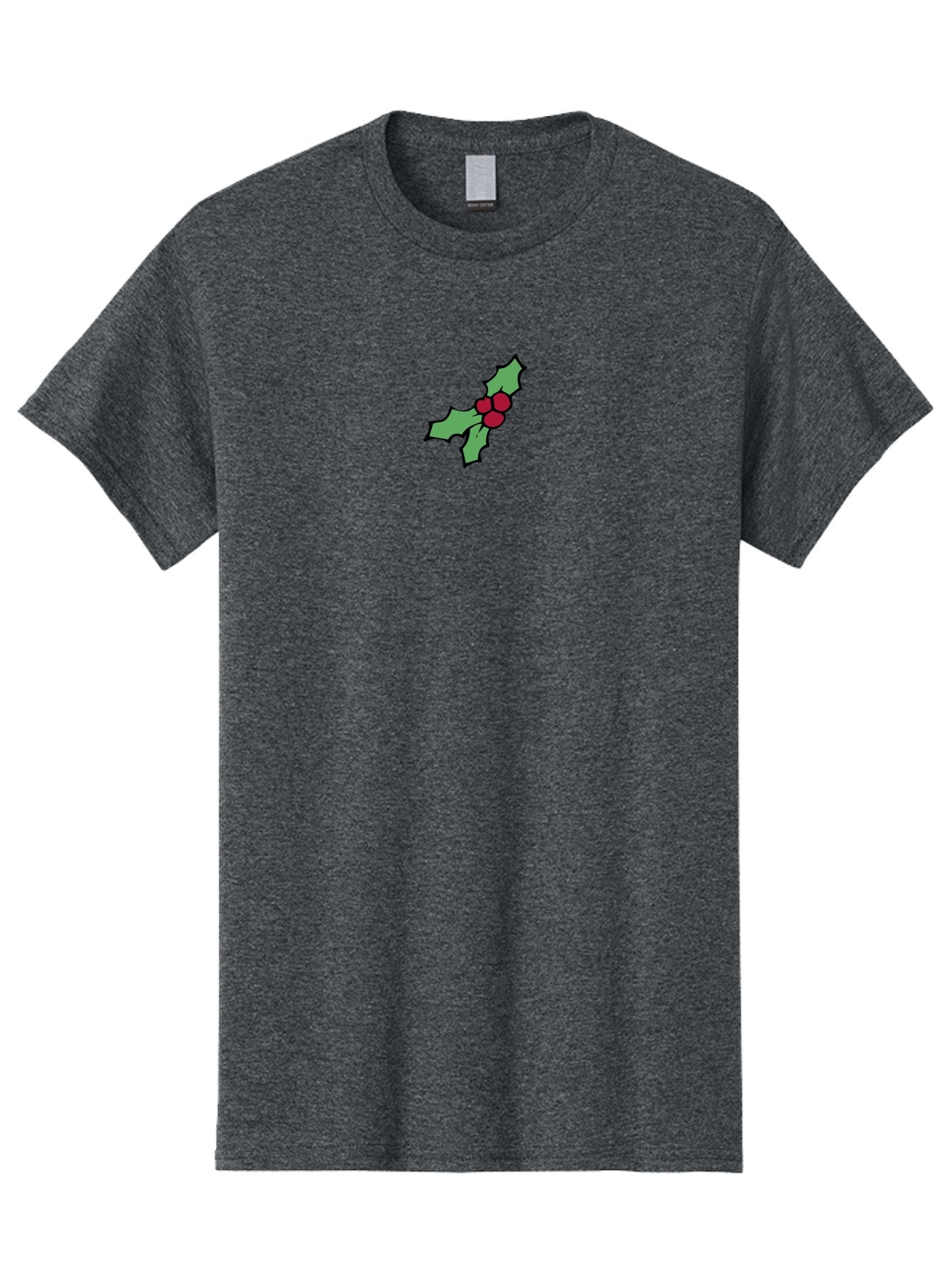 Holly-3 Men'S Graphic Tee, 100% Cotton, Comfortable Casual Summer Wear, Machine Washable, Holiday Decoration, Festive Sprig, Red Berries, Holly Leaves, Christmas Symbol, Festive Decor, Winter Wonderland, Seasonal Charm -  Aaa930