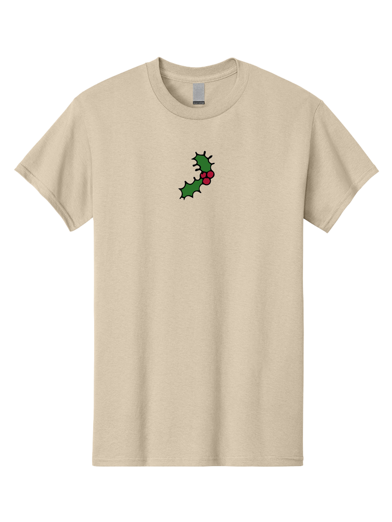 Holly-4 Men'S Graphic Tee, 100% Cotton, Comfortable Casual Summer Wear, Machine Washable, Holiday Decorations, Festive Holly, Christmas Symbols, Holly Leaves, Red Berries, Winter Decor, Seasonal Graphics, Festive Illustrations -  Aaa931