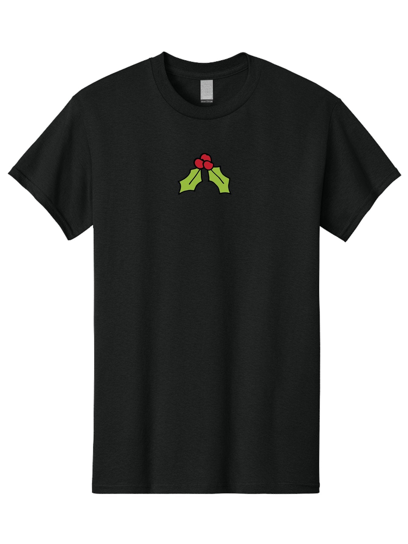 Holly-5 Men'S Graphic Tee, 100% Cotton, Comfortable Casual Summer Wear, Machine Washable, Holiday Decoration, Festive Symbol, Christmas Icon, Red Berries, Green Leaves, Winter Decor, Seasonal Graphic, Cartoon Illustration, Simple Design -  Aaa932 8