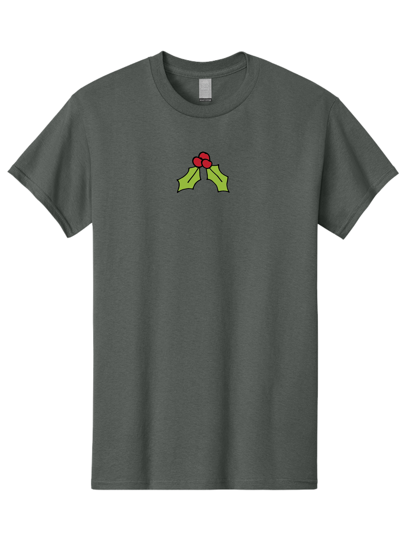 Holly-5 Men'S Graphic Tee, 100% Cotton, Comfortable Casual Summer Wear, Machine Washable, Holiday Decoration, Festive Symbol, Christmas Icon, Red Berries, Green Leaves, Winter Decor, Seasonal Graphic, Cartoon Illustration, Simple Design -  Aaa932 9