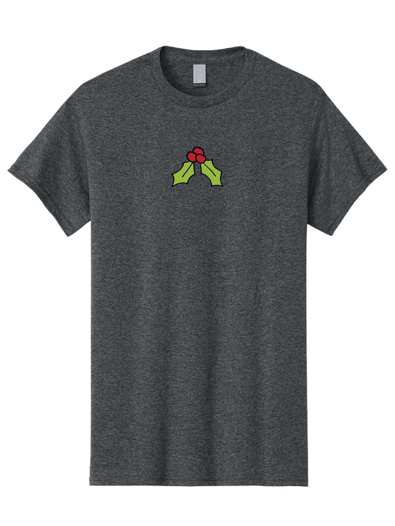 Holly-5 Men'S Graphic Tee, 100% Cotton, Comfortable Casual Summer Wear, Machine Washable, Holiday Decoration, Festive Symbol, Christmas Icon, Red Berries, Green Leaves, Winter Decor, Seasonal Graphic, Cartoon Illustration, Simple Design -  Aaa932 7