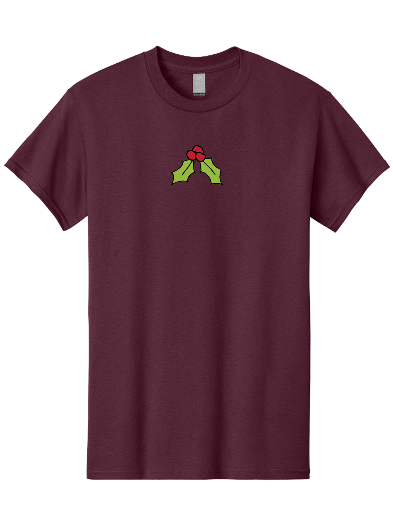 Holly-5 Men'S Graphic Tee, 100% Cotton, Comfortable Casual Summer Wear, Machine Washable, Holiday Decoration, Festive Symbol, Christmas Icon, Red Berries, Green Leaves, Winter Decor, Seasonal Graphic, Cartoon Illustration, Simple Design -  Aaa932 13
