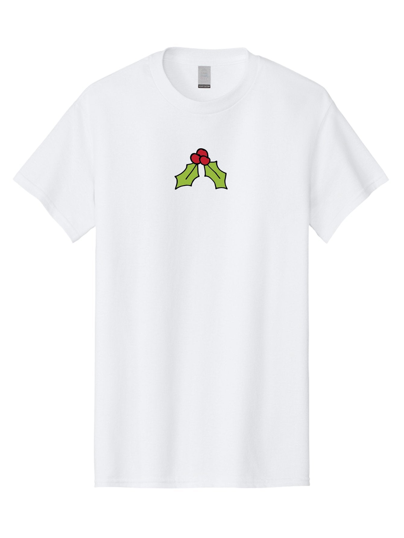 Holly-5 Men'S Graphic Tee, 100% Cotton, Comfortable Casual Summer Wear, Machine Washable, Holiday Decoration, Festive Symbol, Christmas Icon, Red Berries, Green Leaves, Winter Decor, Seasonal Graphic, Cartoon Illustration, Simple Design -  Aaa932 13