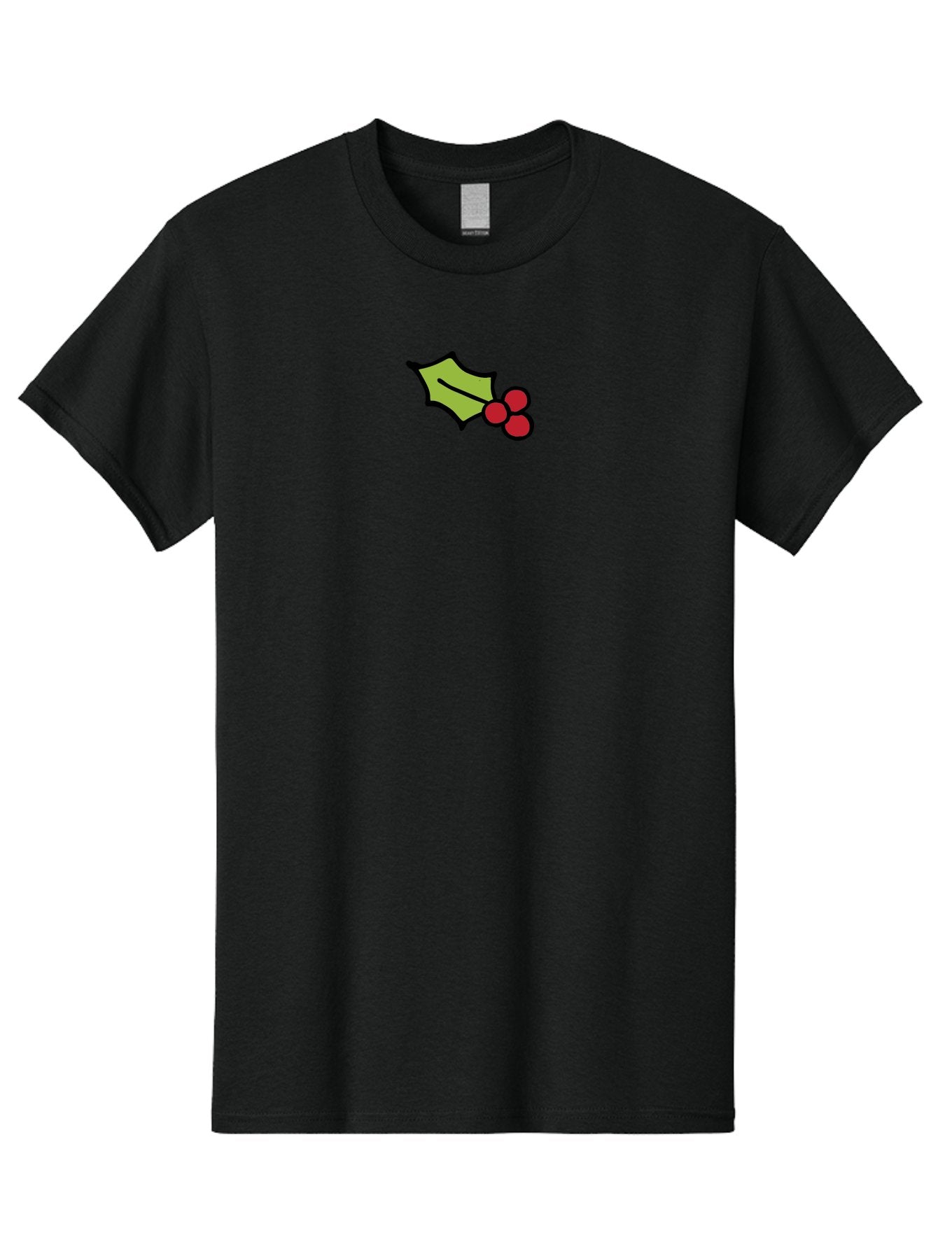 Holly-Leaves-And-Berries-1 Men'S Graphic Tee, 100% Cotton, Comfortable Casual Summer Wear, Machine Washable, Holly Leaf Illustration, Red Berries, Festive Decor, Holiday Theme, Christmas Symbol, Winter Decoration, Cartoon Style, -  Aaa934 14