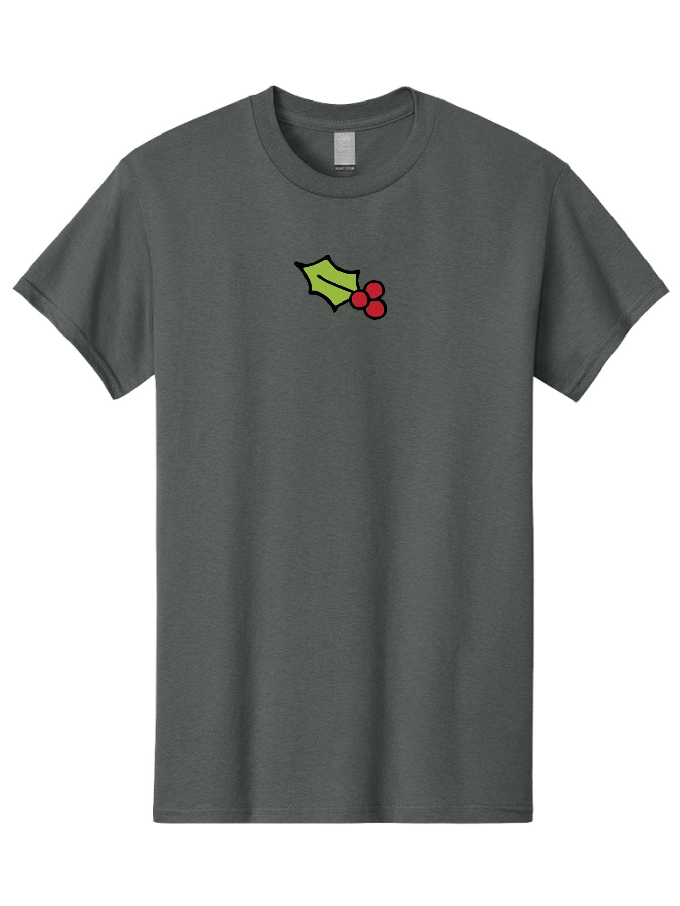 Holly-Leaves-And-Berries-1 Men'S Graphic Tee, 100% Cotton, Comfortable Casual Summer Wear, Machine Washable, Holly Leaf Illustration, Red Berries, Festive Decor, Holiday Theme, Christmas Symbol, Winter Decoration, Cartoon Style, -  Aaa934 8