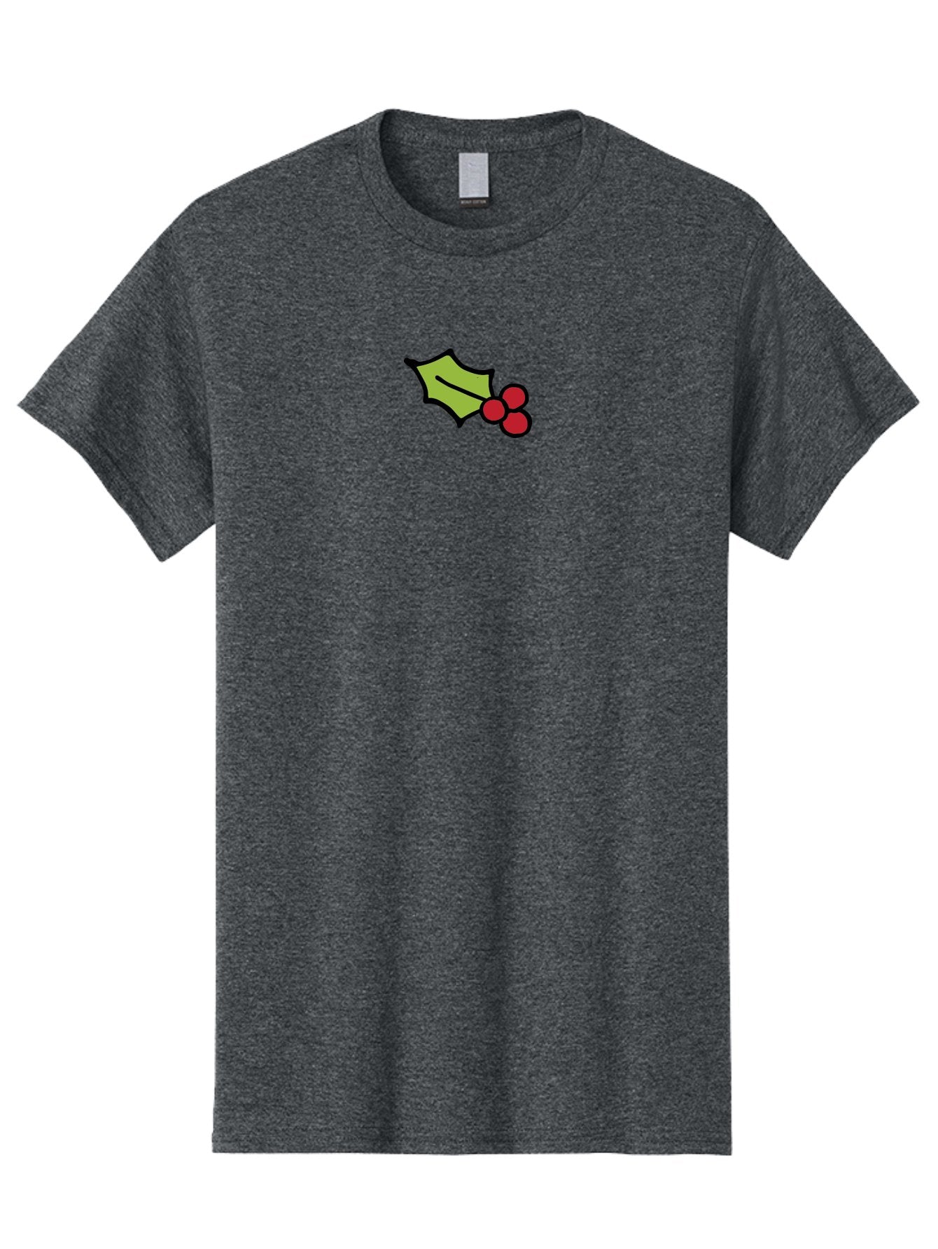 Holly-Leaves-And-Berries-1 Men'S Graphic Tee, 100% Cotton, Comfortable Casual Summer Wear, Machine Washable, Holly Leaf Illustration, Red Berries, Festive Decor, Holiday Theme, Christmas Symbol, Winter Decoration, Cartoon Style, -  Aaa934 11