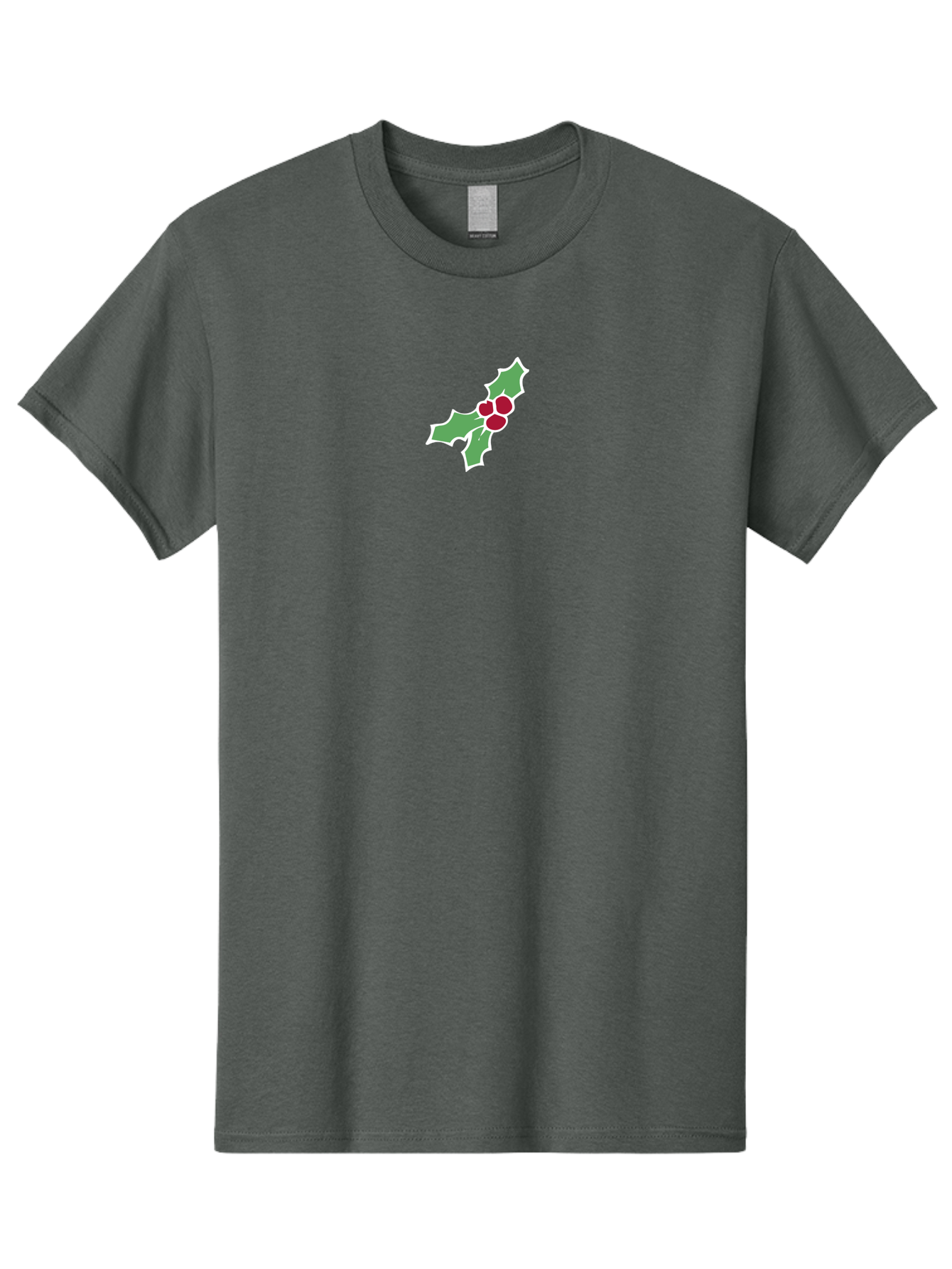 Holly-Leaves-And-Berries Men'S Graphic Tee, 100% Cotton, Comfortable Casual Summer Wear, Machine Washable, Holly Leaves, Red Berries, Festive Greenery, Christmas Decoration, Winter Symbol, Holiday Icon, Seasonal Motif, Festive Holiday Decor -  Aaa935 11