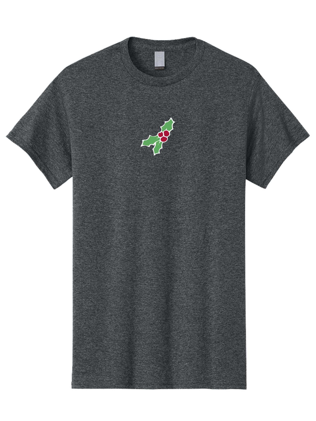 Holly-Leaves-And-Berries Men'S Graphic Tee, 100% Cotton, Comfortable Casual Summer Wear, Machine Washable, Holly Leaves, Red Berries, Festive Greenery, Christmas Decoration, Winter Symbol, Holiday Icon, Seasonal Motif, Festive Holiday Decor -  Aaa935 12