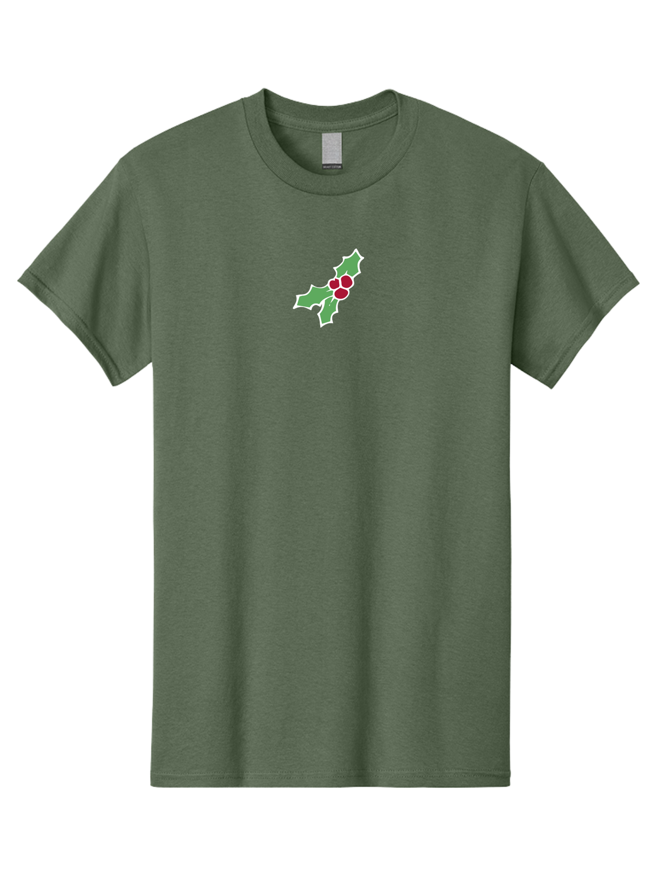 Holly-Leaves-And-Berries Men'S Graphic Tee, 100% Cotton, Comfortable Casual Summer Wear, Machine Washable, Holly Leaves, Red Berries, Festive Greenery, Christmas Decoration, Winter Symbol, Holiday Icon, Seasonal Motif, Festive Holiday Decor -  Aaa935 5