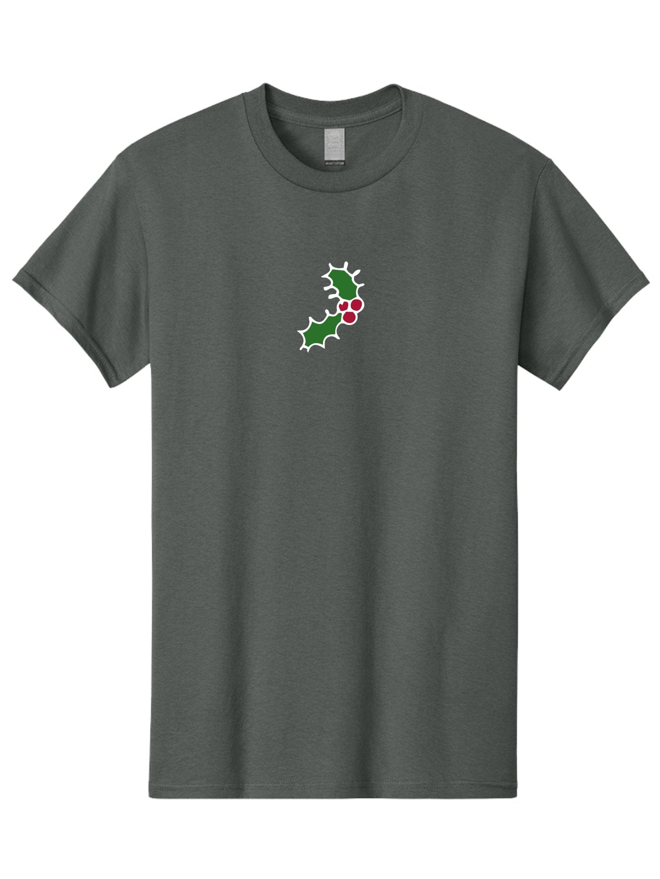 Holly-Leaves Men'S Graphic Tee, 100% Cotton, Comfortable Casual Summer Wear, Machine Washable, Holly Leaves, Red Berries, Festive Decor, Christmas Symbol, Winter Theme, Holiday Decoration, Seasonal Graphic -  Aaa936 4