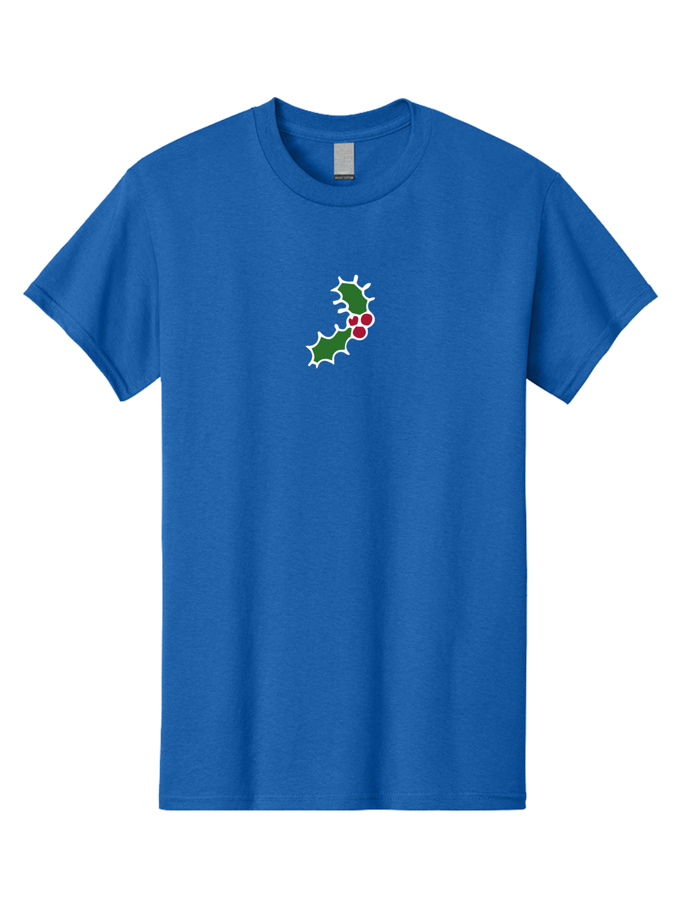 Holly-Leaves Men'S Graphic Tee, 100% Cotton, Comfortable Casual Summer Wear, Machine Washable, Holly Leaves, Red Berries, Festive Decor, Christmas Symbol, Winter Theme, Holiday Decoration, Seasonal Graphic -  Aaa936 25