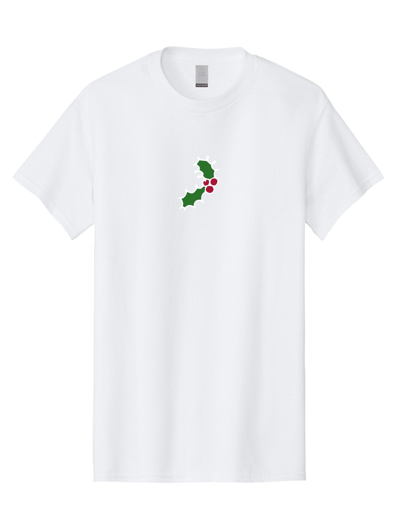 Holly-Leaves Men'S Graphic Tee, 100% Cotton, Comfortable Casual Summer Wear, Machine Washable, Holly Leaves, Red Berries, Festive Decor, Christmas Symbol, Winter Theme, Holiday Decoration, Seasonal Graphic -  Aaa936 5