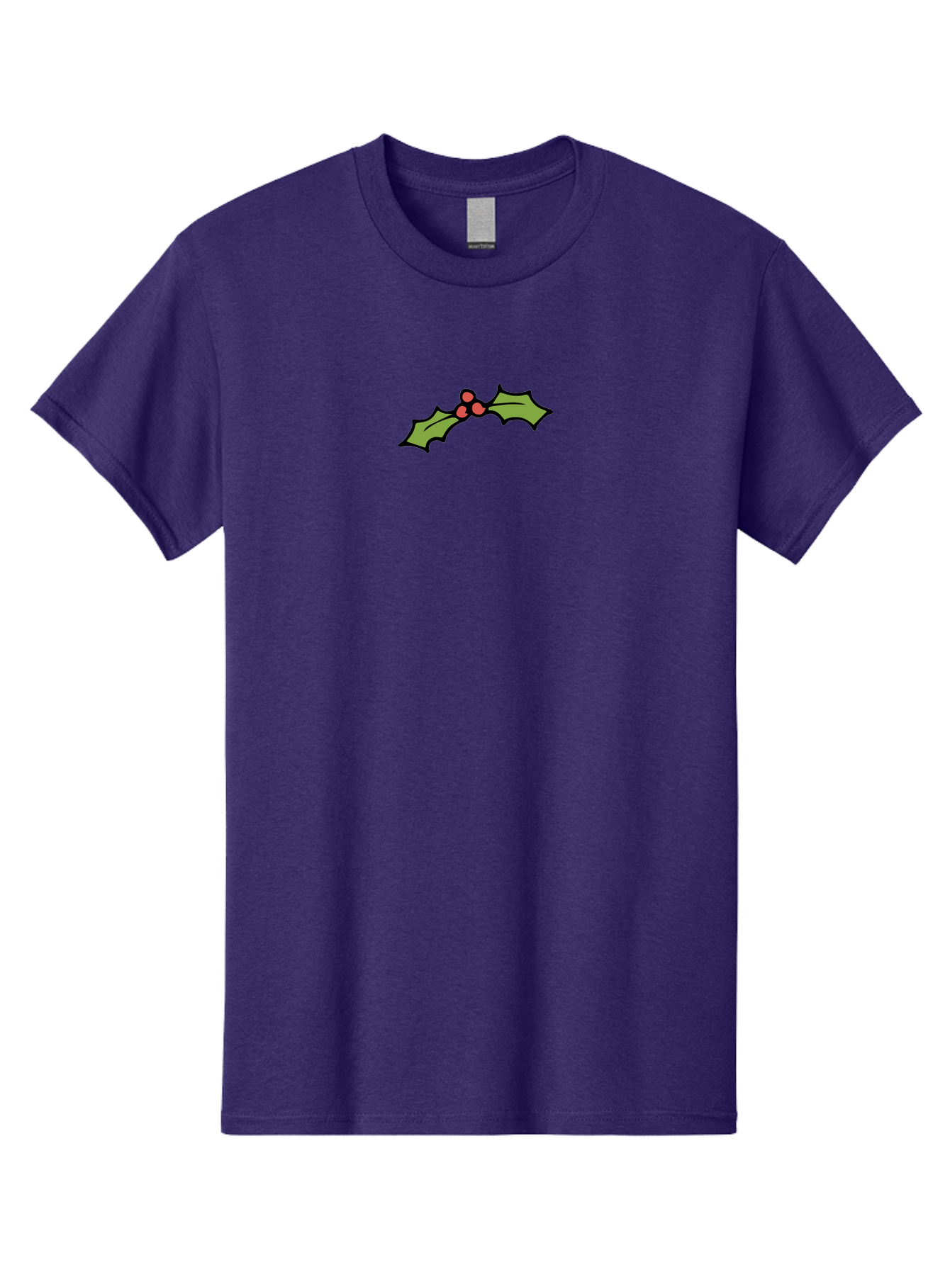 Holly Men'S Graphic Tee, 100% Cotton, Comfortable Casual Summer Wear, Machine Washable, Holiday Decor, Christmas Foliage, Festive Holly, Christmas Decoration, Red Berries, Green Leaves, Festive Atmosphere, Winter Wonderland -  Aaa938 7
