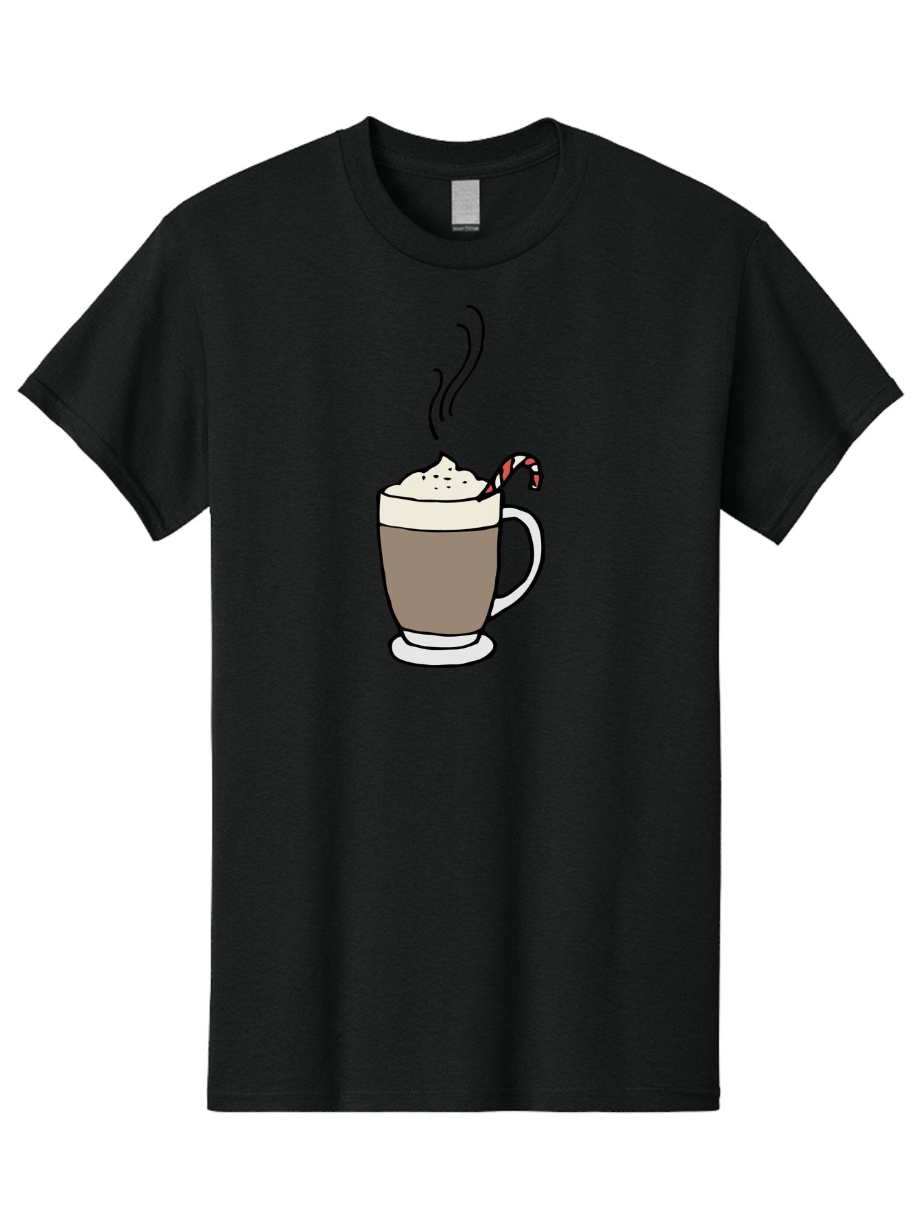 Hot-Chocolate-1 Men'S Graphic Tee, 100% Cotton, Comfortable Casual Summer Wear, Machine Washable, Hot Chocolate, Whipped Cream, Candy Cane, Holiday Drink, Sweet Treat, Festive Beverage, Marshmallow Topping, Chocolatey Goodness, -  Aaa939 3