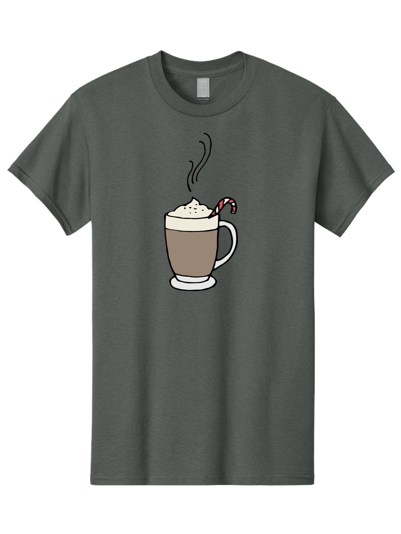 Hot-Chocolate-1 Men'S Graphic Tee, 100% Cotton, Comfortable Casual Summer Wear, Machine Washable, Hot Chocolate, Whipped Cream, Candy Cane, Holiday Drink, Sweet Treat, Festive Beverage, Marshmallow Topping, Chocolatey Goodness, -  Aaa939