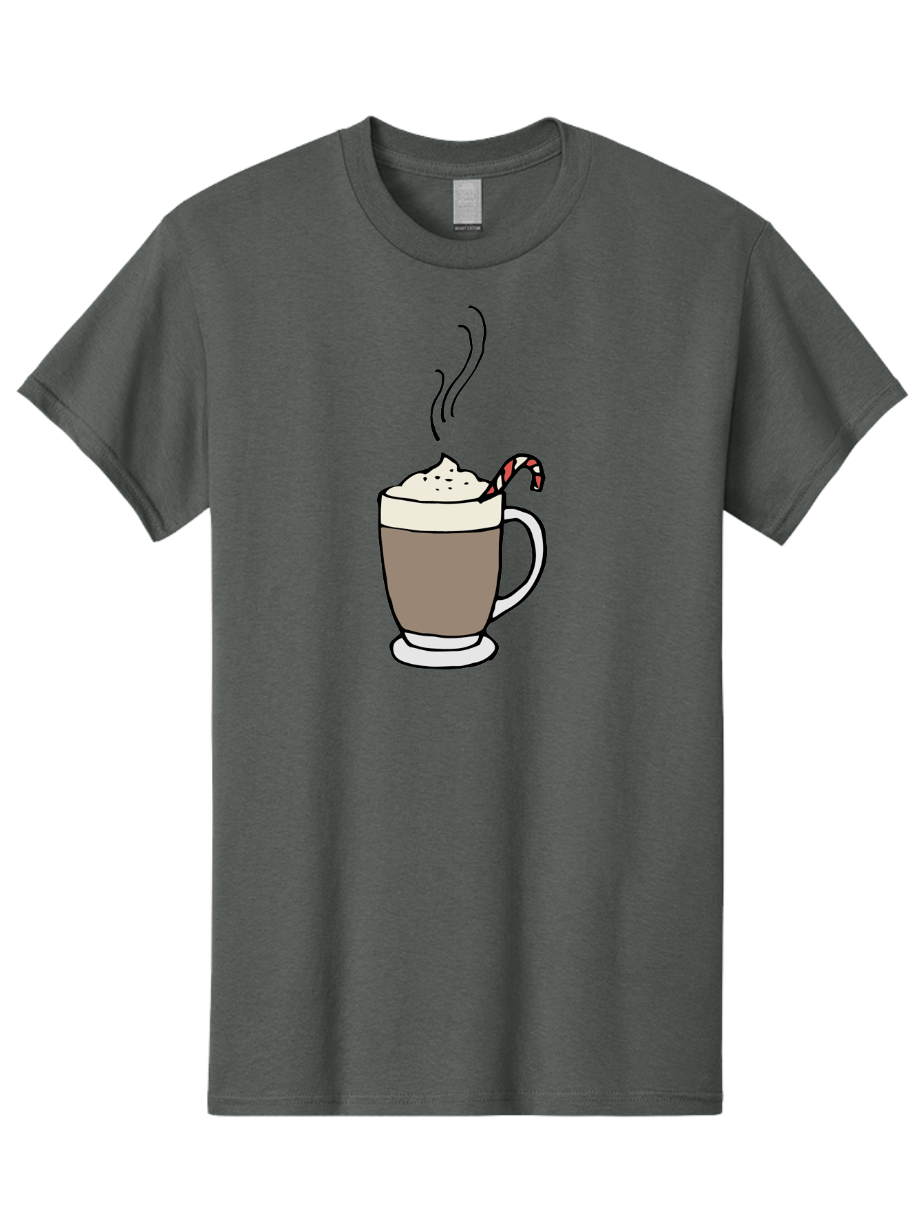 Hot-Chocolate-1 Men'S Graphic Tee, 100% Cotton, Comfortable Casual Summer Wear, Machine Washable, Hot Chocolate, Whipped Cream, Candy Cane, Holiday Drink, Sweet Treat, Festive Beverage, Marshmallow Topping, Chocolatey Goodness, -  Aaa939 3