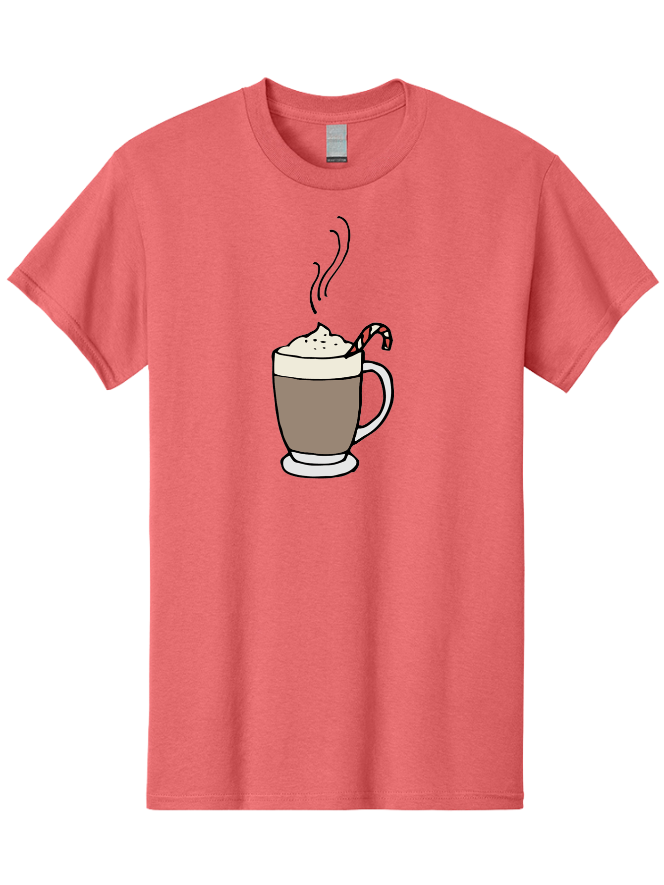 Hot-Chocolate-1 Men'S Graphic Tee, 100% Cotton, Comfortable Casual Summer Wear, Machine Washable, Hot Chocolate, Whipped Cream, Candy Cane, Holiday Drink, Sweet Treat, Festive Beverage, Marshmallow Topping, Chocolatey Goodness, -  Aaa939 5