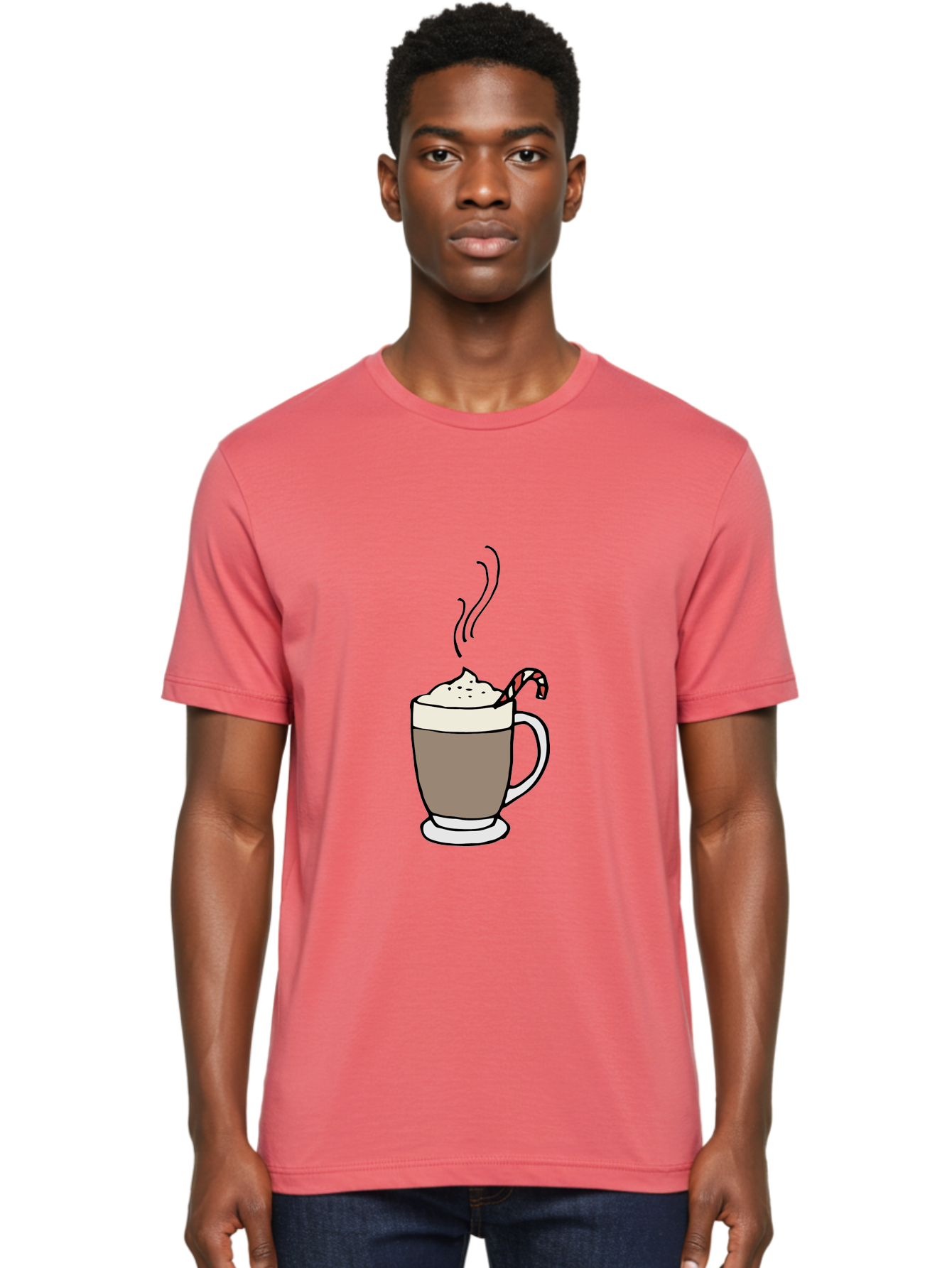 Hot-Chocolate-1 Men'S Graphic Tee, 100% Cotton, Comfortable Casual Summer Wear, Machine Washable, Hot Chocolate, Whipped Cream, Candy Cane, Holiday Drink, Sweet Treat, Festive Beverage, Marshmallow Topping, Chocolatey Goodness, -  Aaa939 6