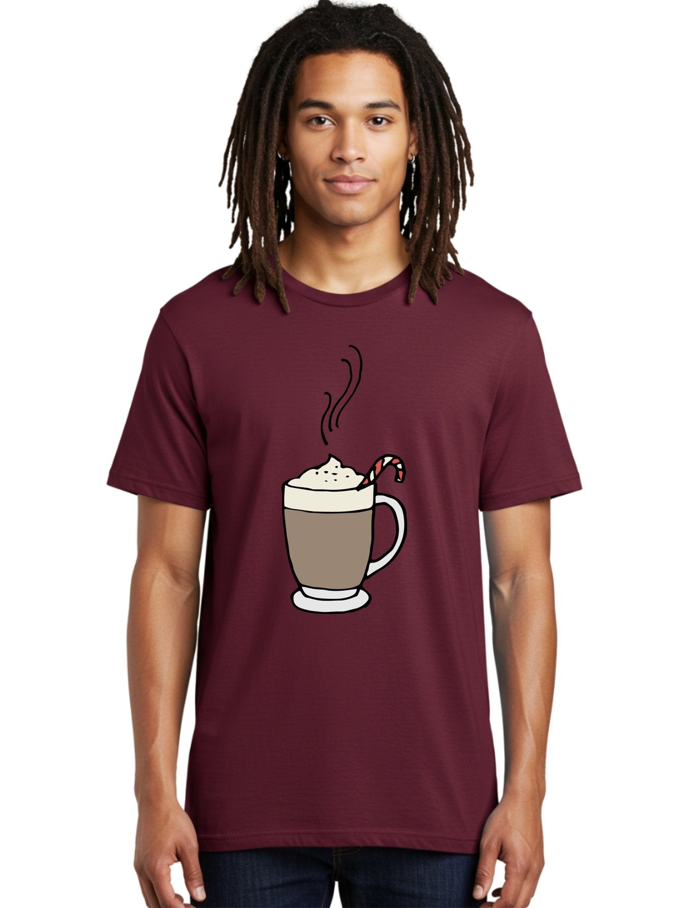 Hot-Chocolate-1 Men'S Graphic Tee, 100% Cotton, Comfortable Casual Summer Wear, Machine Washable, Hot Chocolate, Whipped Cream, Candy Cane, Holiday Drink, Sweet Treat, Festive Beverage, Marshmallow Topping, Chocolatey Goodness, -  Aaa939 26