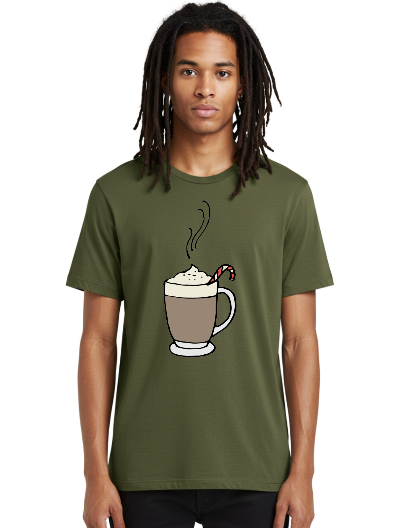Hot-Chocolate-1 Men'S Graphic Tee, 100% Cotton, Comfortable Casual Summer Wear, Machine Washable, Hot Chocolate, Whipped Cream, Candy Cane, Holiday Drink, Sweet Treat, Festive Beverage, Marshmallow Topping, Chocolatey Goodness, -  Aaa939 16