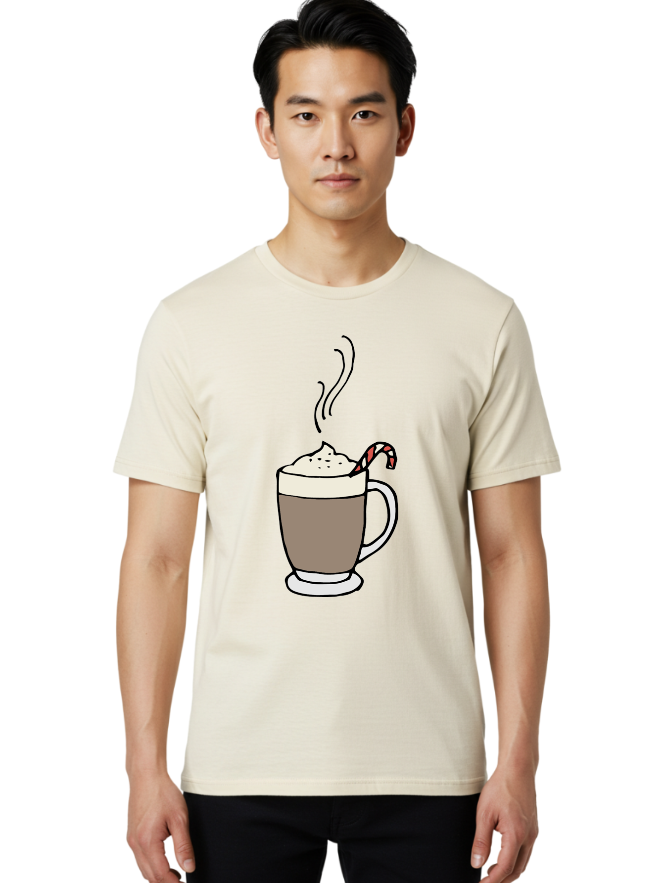 Hot-Chocolate-1 Men'S Graphic Tee, 100% Cotton, Comfortable Casual Summer Wear, Machine Washable, Hot Chocolate, Whipped Cream, Candy Cane, Holiday Drink, Sweet Treat, Festive Beverage, Marshmallow Topping, Chocolatey Goodness, -  Aaa939 18