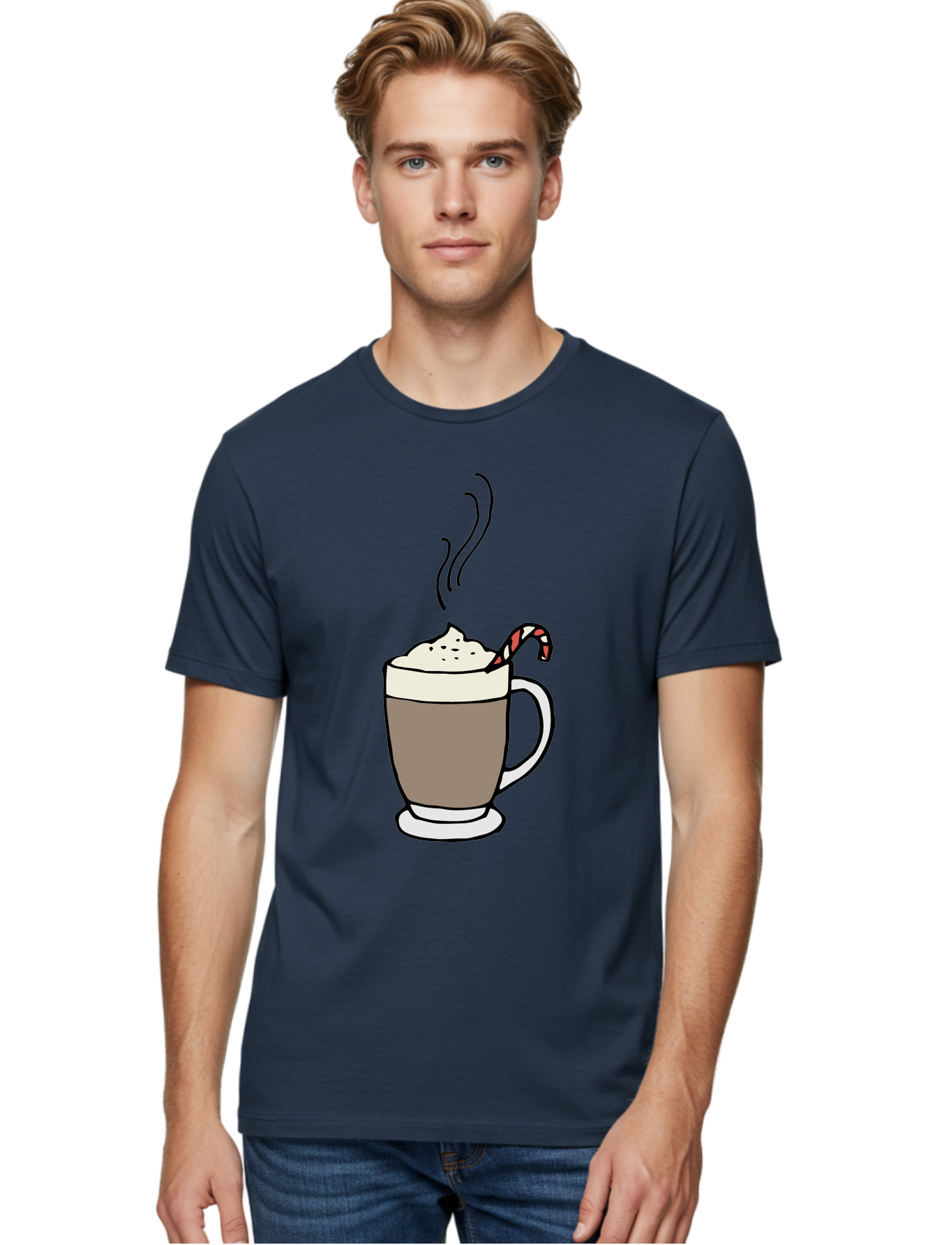 Hot-Chocolate-1 Men'S Graphic Tee, 100% Cotton, Comfortable Casual Summer Wear, Machine Washable, Hot Chocolate, Whipped Cream, Candy Cane, Holiday Drink, Sweet Treat, Festive Beverage, Marshmallow Topping, Chocolatey Goodness, -  Aaa939 20