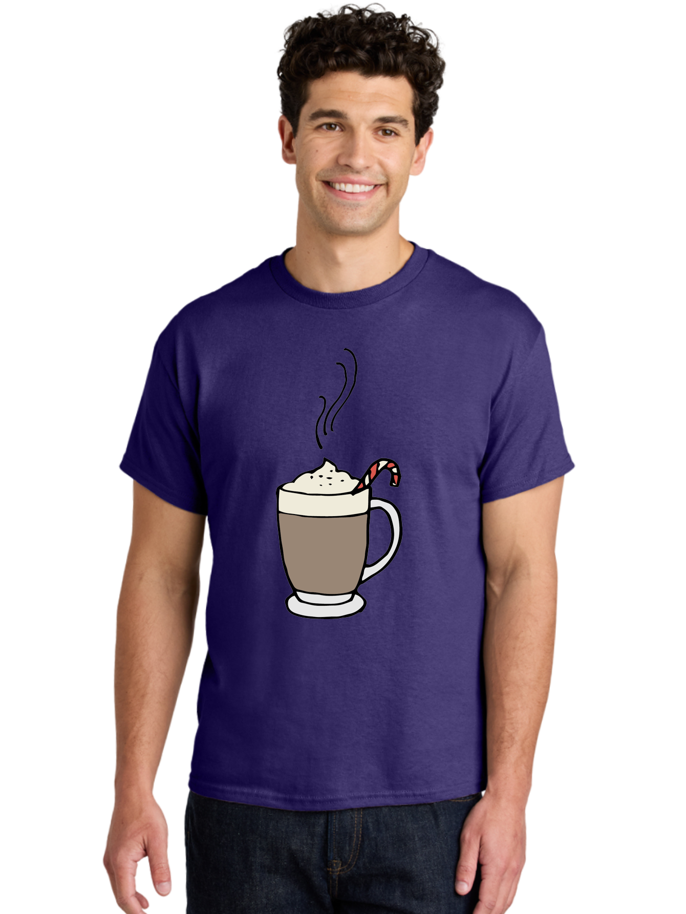 Hot-Chocolate-1 Men'S Graphic Tee, 100% Cotton, Comfortable Casual Summer Wear, Machine Washable, Hot Chocolate, Whipped Cream, Candy Cane, Holiday Drink, Sweet Treat, Festive Beverage, Marshmallow Topping, Chocolatey Goodness, -  Aaa939 22