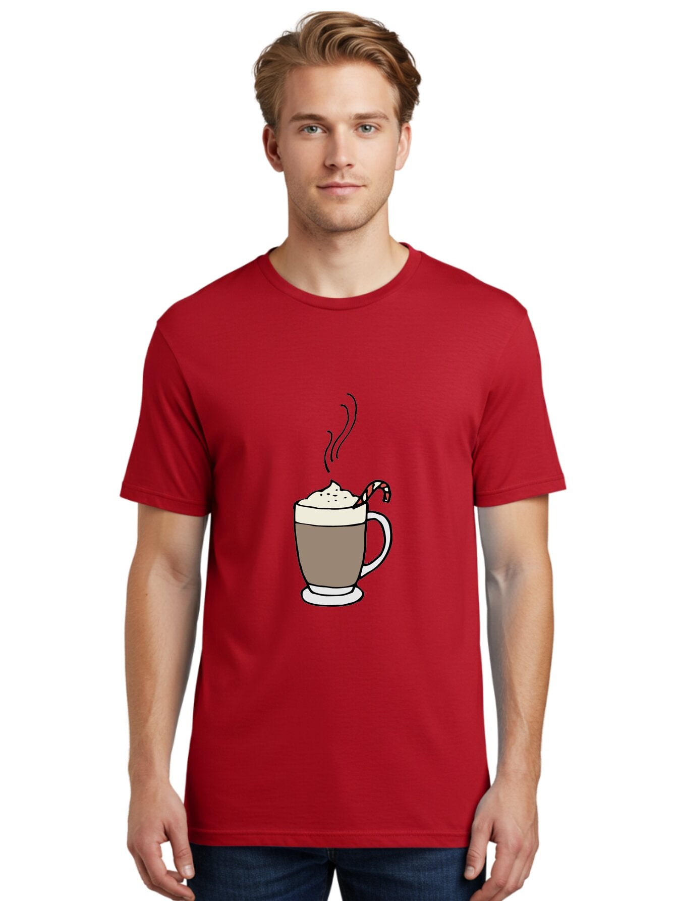 Hot-Chocolate-1 Men'S Graphic Tee, 100% Cotton, Comfortable Casual Summer Wear, Machine Washable, Hot Chocolate, Whipped Cream, Candy Cane, Holiday Drink, Sweet Treat, Festive Beverage, Marshmallow Topping, Chocolatey Goodness, -  Aaa939 23