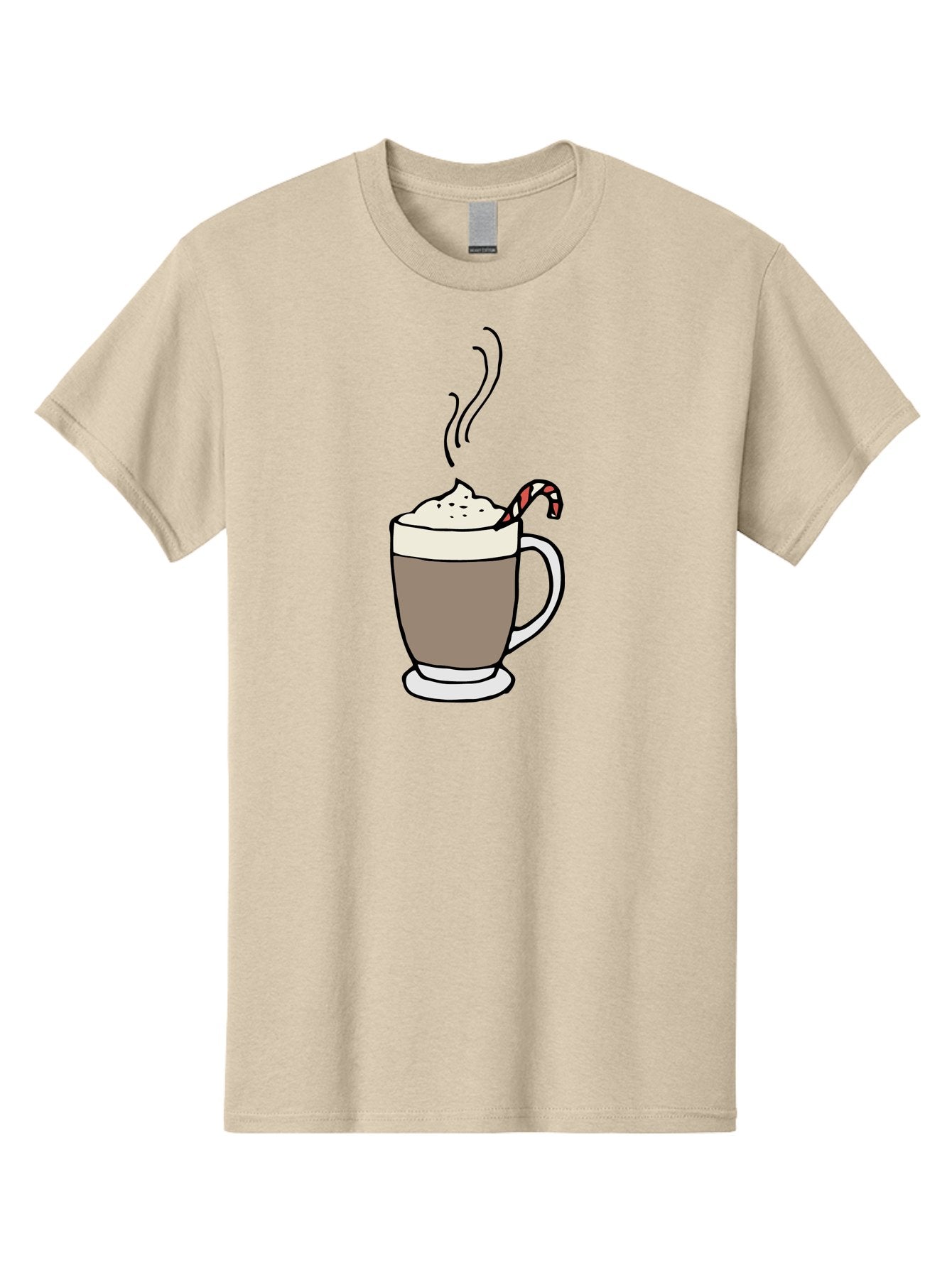 Hot-Chocolate-1 Men'S Graphic Tee, 100% Cotton, Comfortable Casual Summer Wear, Machine Washable, Hot Chocolate, Whipped Cream, Candy Cane, Holiday Drink, Sweet Treat, Festive Beverage, Marshmallow Topping, Chocolatey Goodness, -  Aaa939