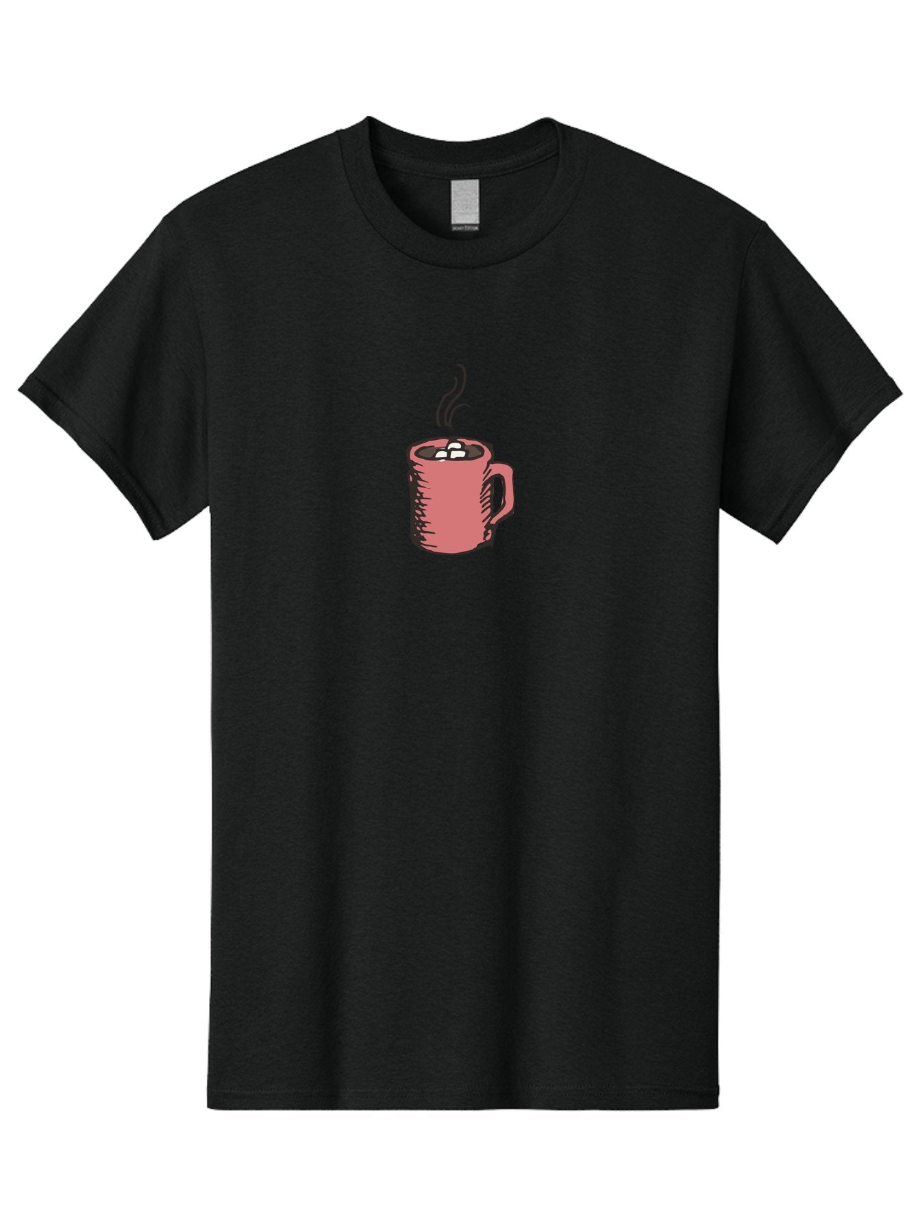 Hot-Chocolate Men'S Graphic Tee, 100% Cotton, Comfortable Casual Summer Wear, Machine Washable, Hot Chocolate, Marshmallows, Steaming Hot, Pink Mug, Cozy Drink, Warm Beverage, Sweet Treat, Comforting Delight -  Aaa943 4