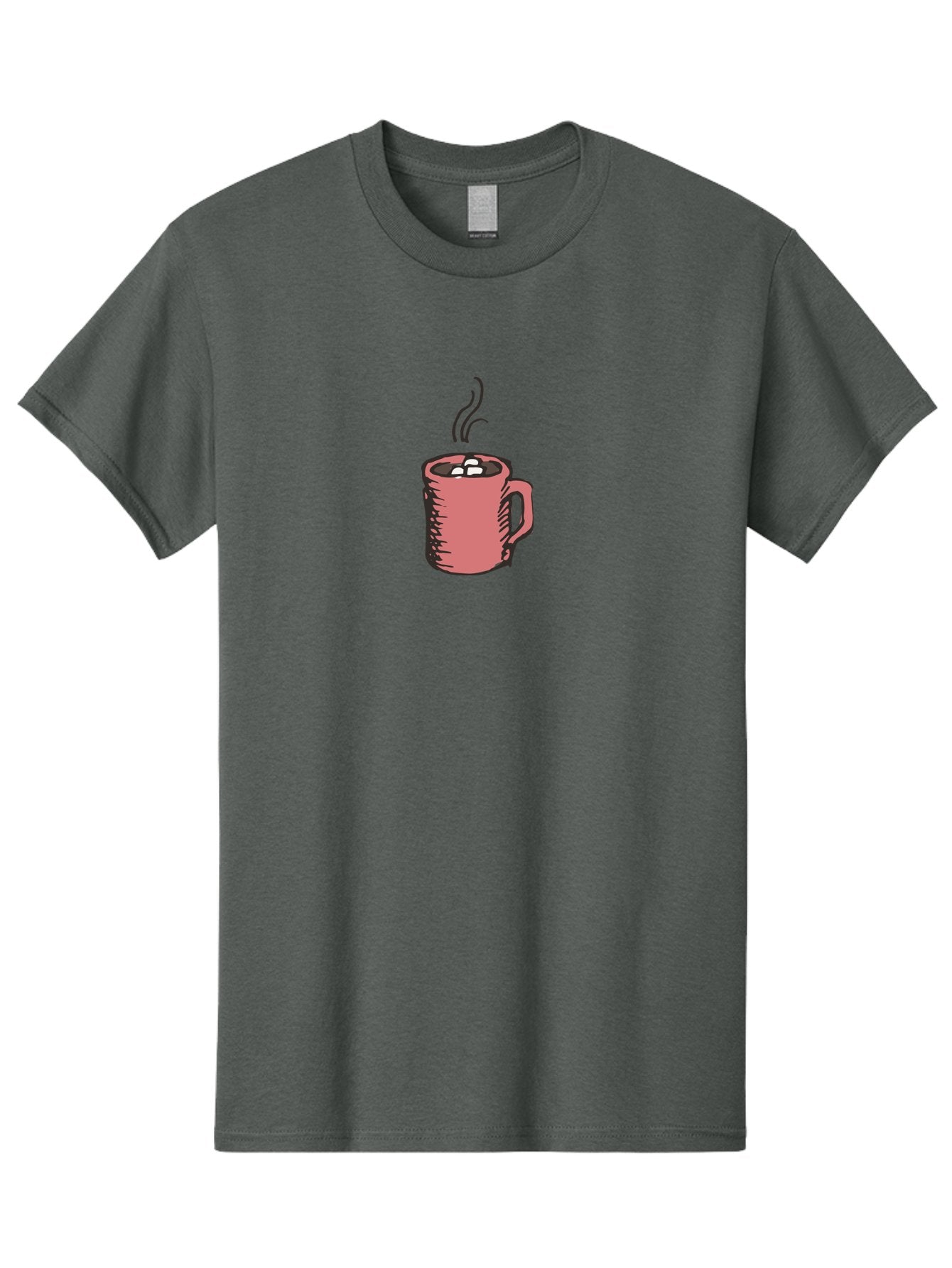 Hot-Chocolate Men'S Graphic Tee, 100% Cotton, Comfortable Casual Summer Wear, Machine Washable, Hot Chocolate, Marshmallows, Steaming Hot, Pink Mug, Cozy Drink, Warm Beverage, Sweet Treat, Comforting Delight -  Aaa943 7