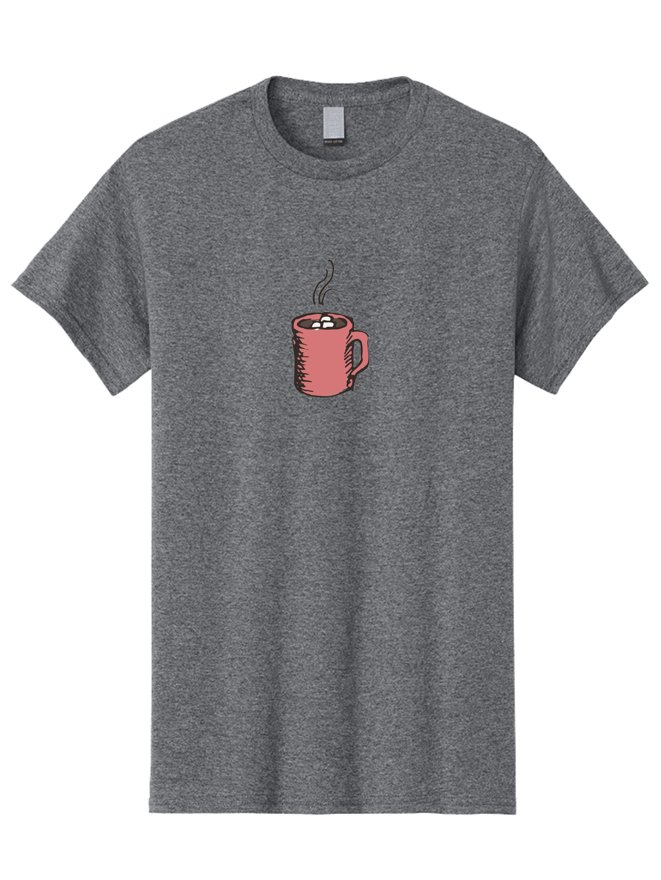 Hot-Chocolate Men'S Graphic Tee, 100% Cotton, Comfortable Casual Summer Wear, Machine Washable, Hot Chocolate, Marshmallows, Steaming Hot, Pink Mug, Cozy Drink, Warm Beverage, Sweet Treat, Comforting Delight -  Aaa943 9