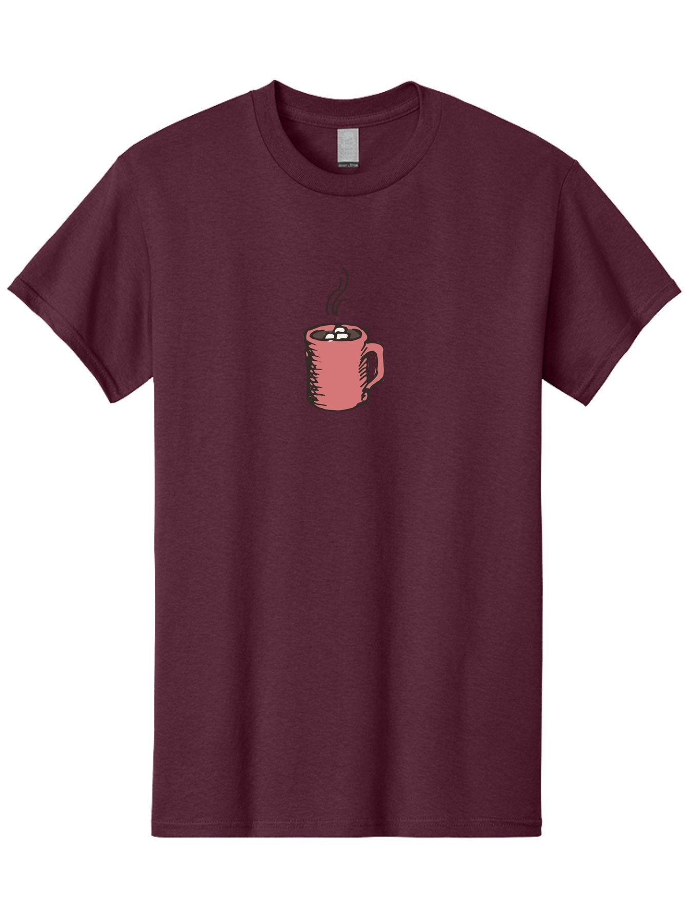 Hot-Chocolate Men'S Graphic Tee, 100% Cotton, Comfortable Casual Summer Wear, Machine Washable, Hot Chocolate, Marshmallows, Steaming Hot, Pink Mug, Cozy Drink, Warm Beverage, Sweet Treat, Comforting Delight -  Aaa943 13