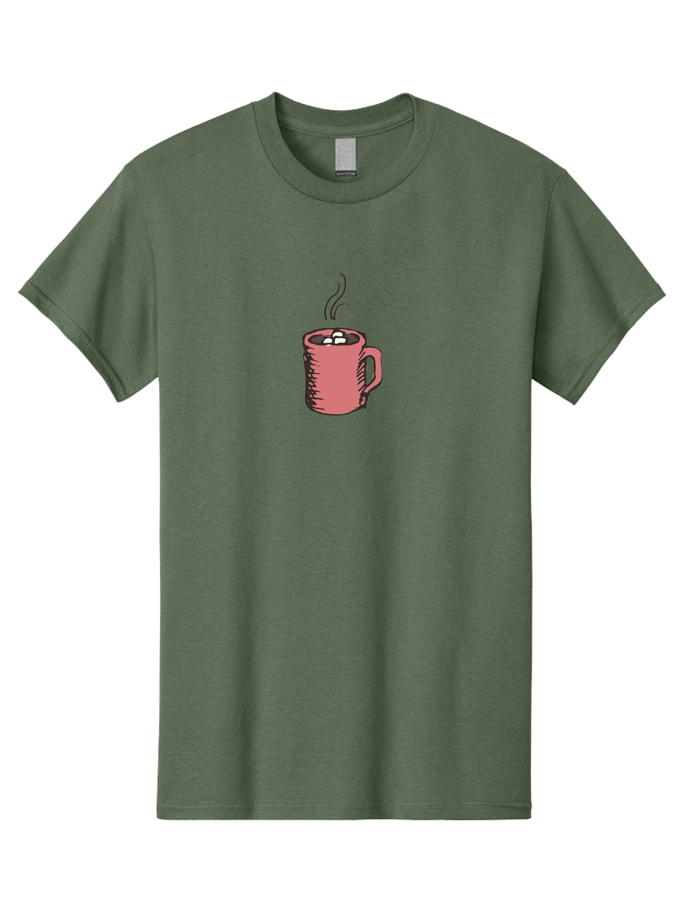 Hot-Chocolate Men'S Graphic Tee, 100% Cotton, Comfortable Casual Summer Wear, Machine Washable, Hot Chocolate, Marshmallows, Steaming Hot, Pink Mug, Cozy Drink, Warm Beverage, Sweet Treat, Comforting Delight -  Aaa943 15