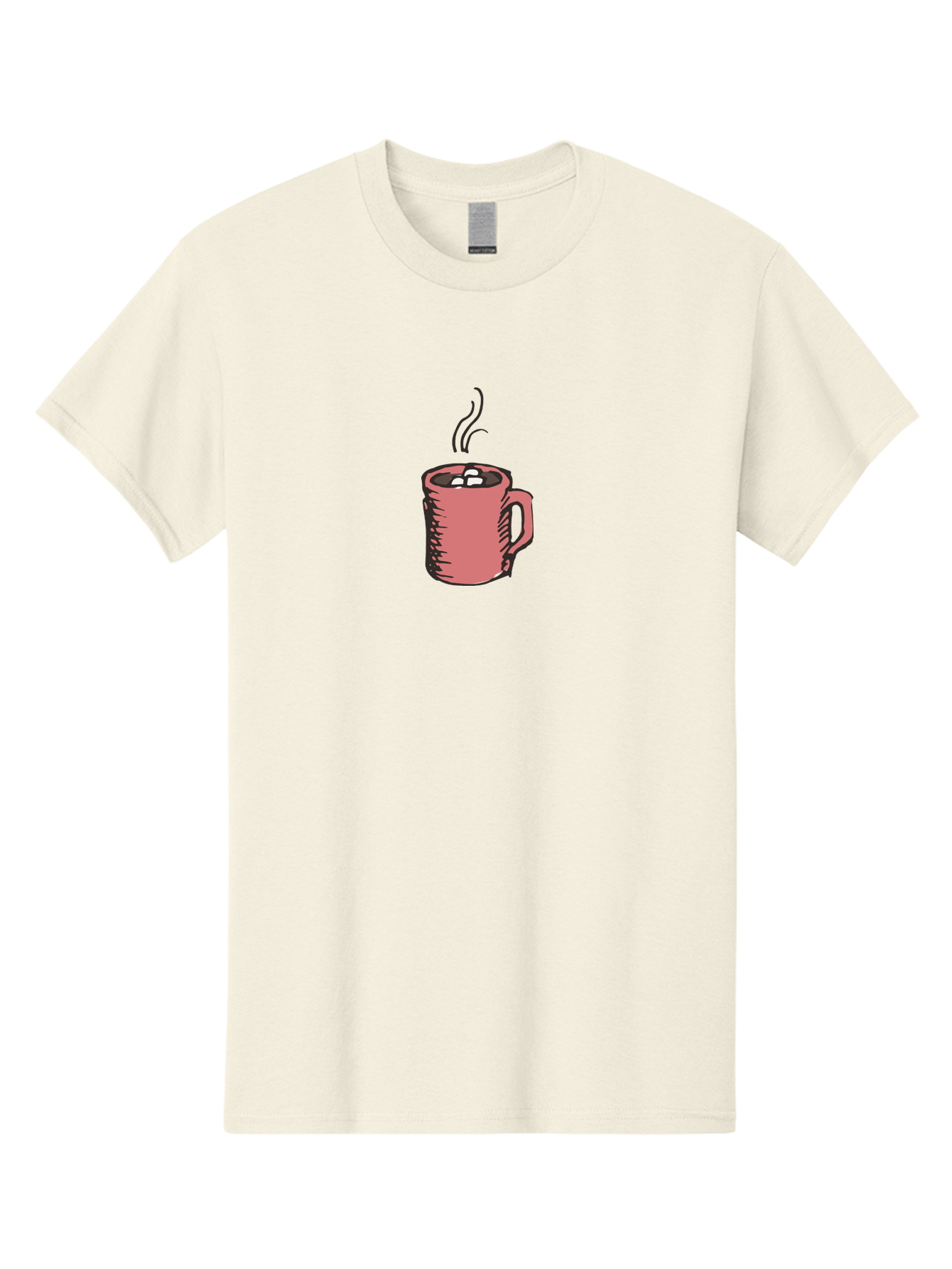 Hot-Chocolate Men'S Graphic Tee, 100% Cotton, Comfortable Casual Summer Wear, Machine Washable, Hot Chocolate, Marshmallows, Steaming Hot, Pink Mug, Cozy Drink, Warm Beverage, Sweet Treat, Comforting Delight -  Aaa943 17