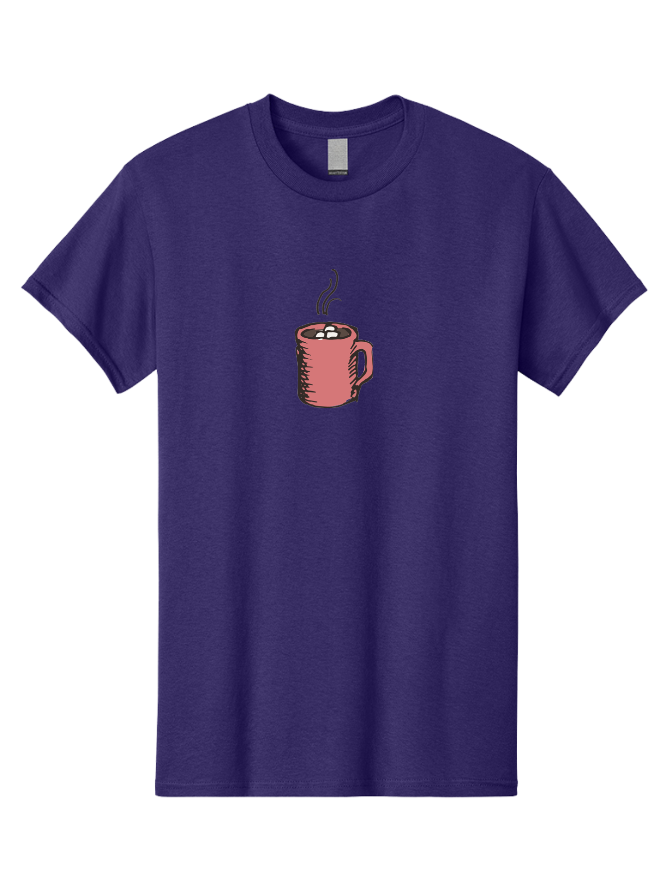 Hot-Chocolate Men'S Graphic Tee, 100% Cotton, Comfortable Casual Summer Wear, Machine Washable, Hot Chocolate, Marshmallows, Steaming Hot, Pink Mug, Cozy Drink, Warm Beverage, Sweet Treat, Comforting Delight -  Aaa943 21